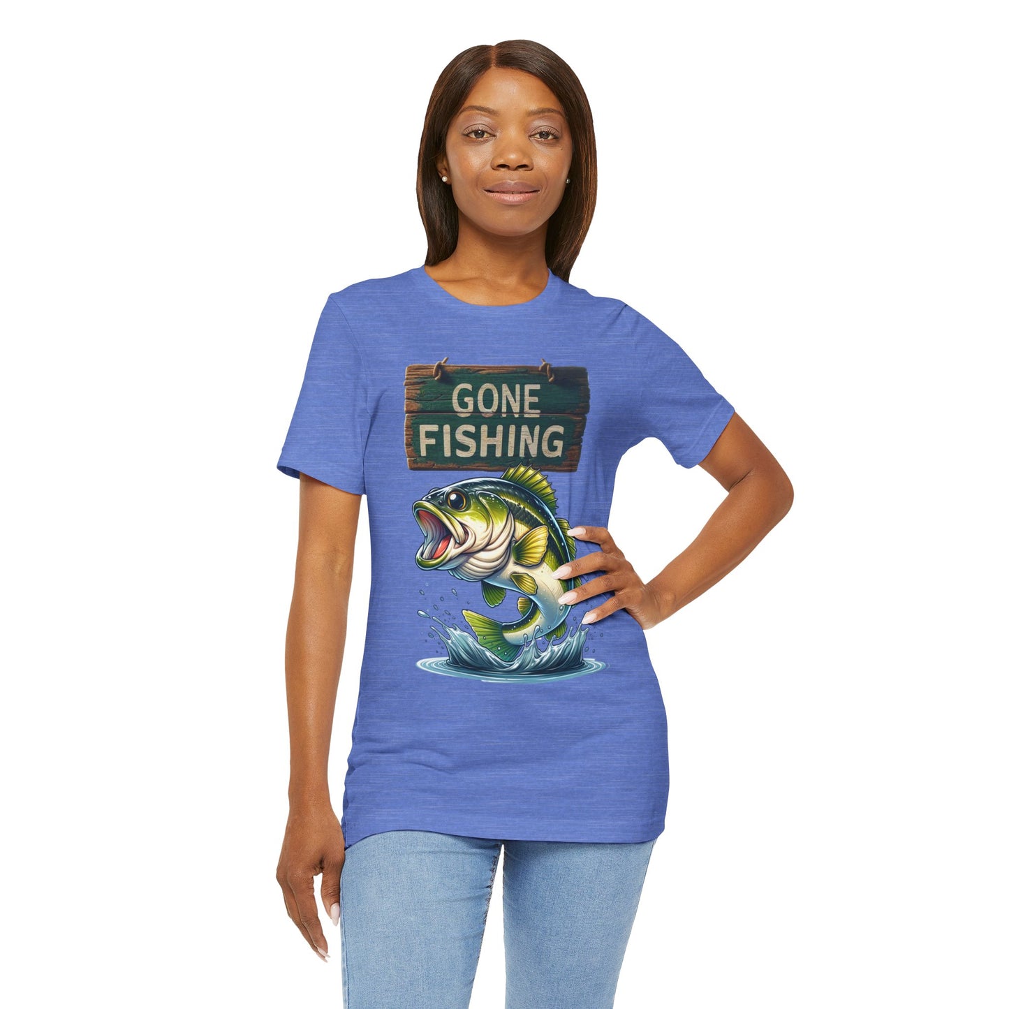 Gone Fishing Unisex Short Sleeve Tee - Perfect for Anglers and Nature Lovers