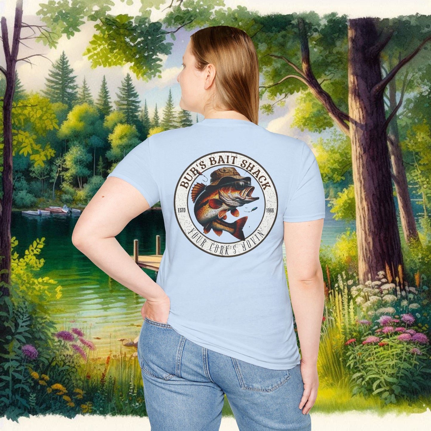 Classic BBS Design Unisex T-Shirt with image on back