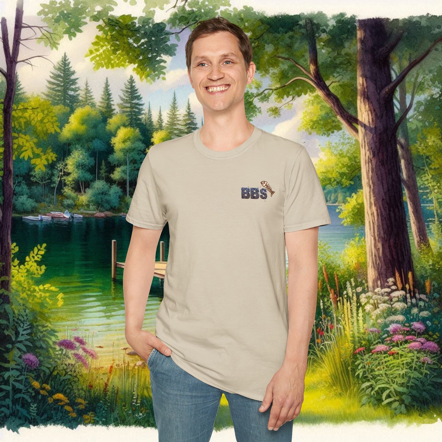 Classic BBS Unisex T-Shirt with Image on Back