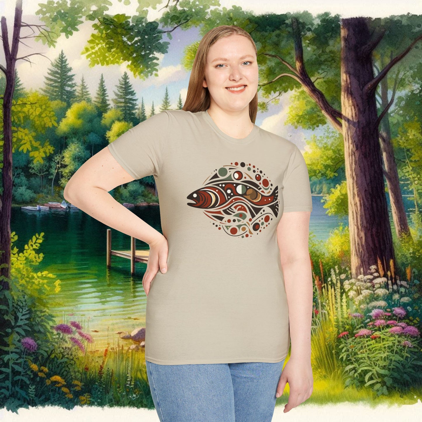 Brown Trout Calder Tee Unisex Softstyle T-Shirt