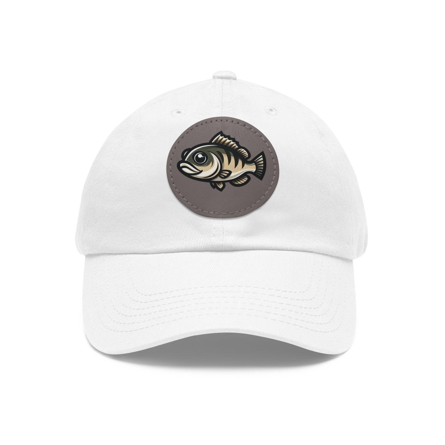 Hat - Mascot Bass Leather Patch Dad Hat (Round)