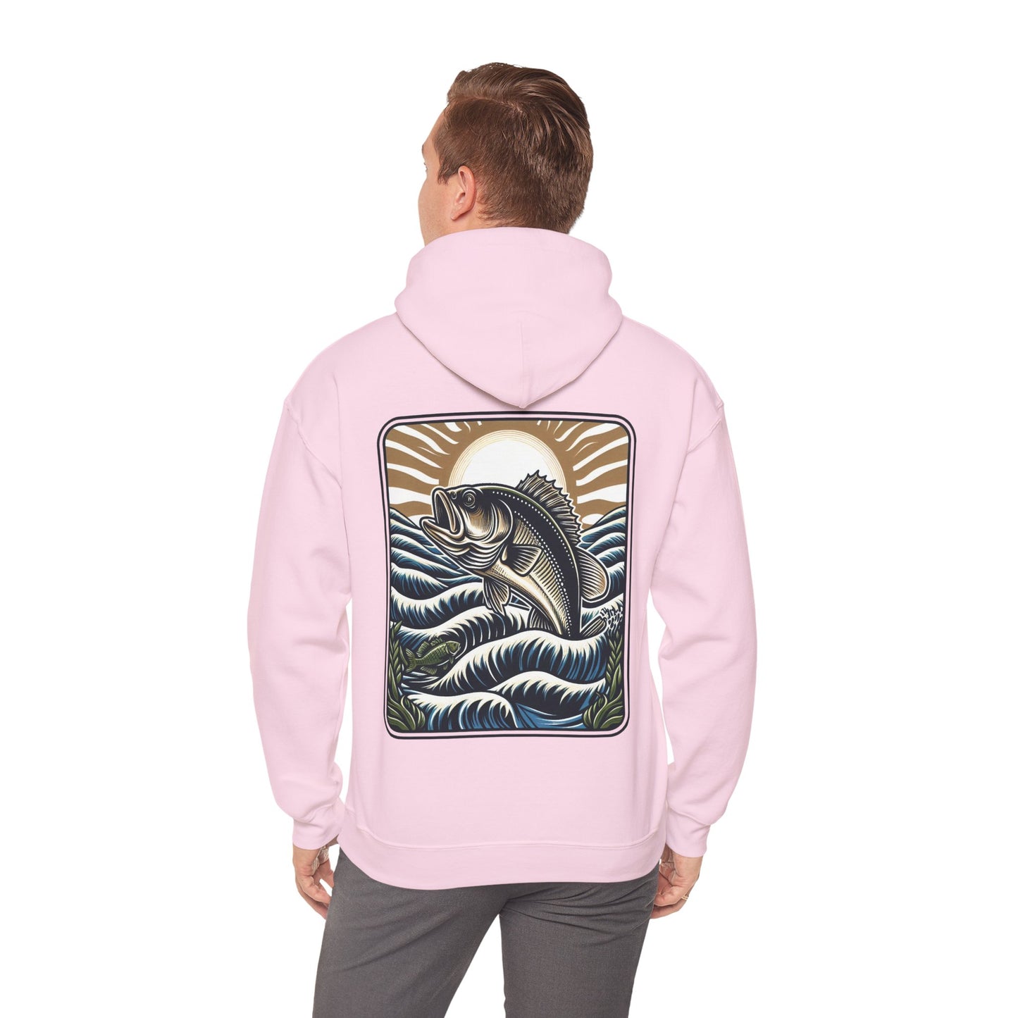 BBS Woodcut Bass Heavy Blend™ Hooded Sweatshirt