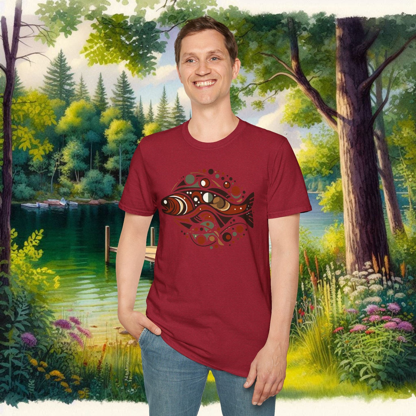 Brown Trout Calder Tee Unisex Softstyle T-Shirt