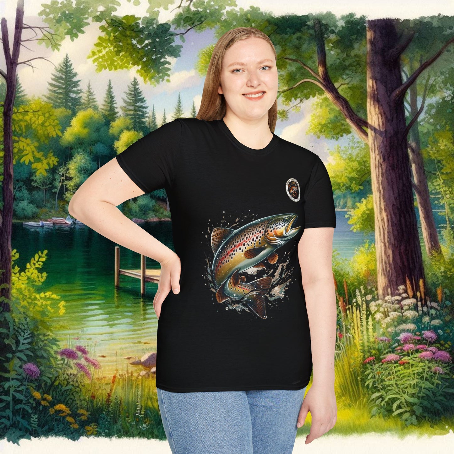 Rainbow Trout BBS Unisex Softstyle T-Shirt