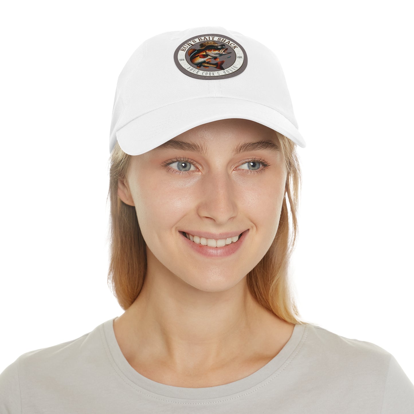 BBS Dad Hat with Leather Patch (Round)