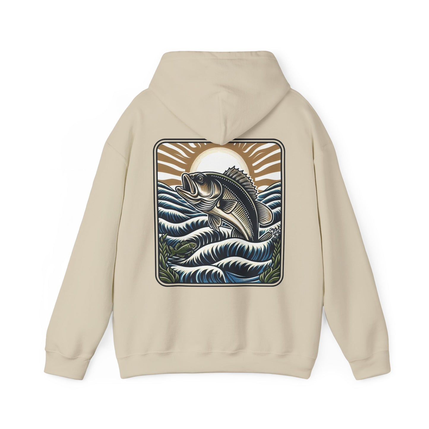 BBS Woodcut Bass Heavy Blend™ Hooded Sweatshirt