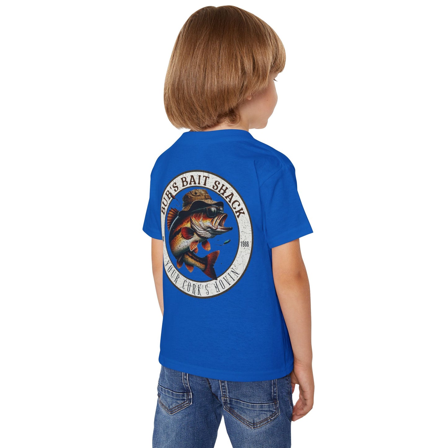 Bub's Bait Shack Heavy Cotton™ Toddler T-shirt with Back Image