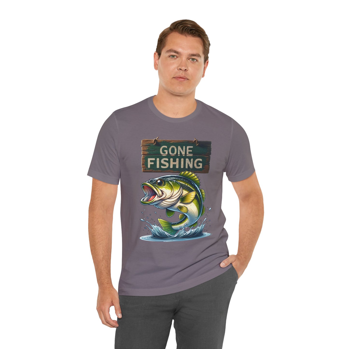 Gone Fishing Unisex Short Sleeve Tee - Perfect for Anglers and Nature Lovers