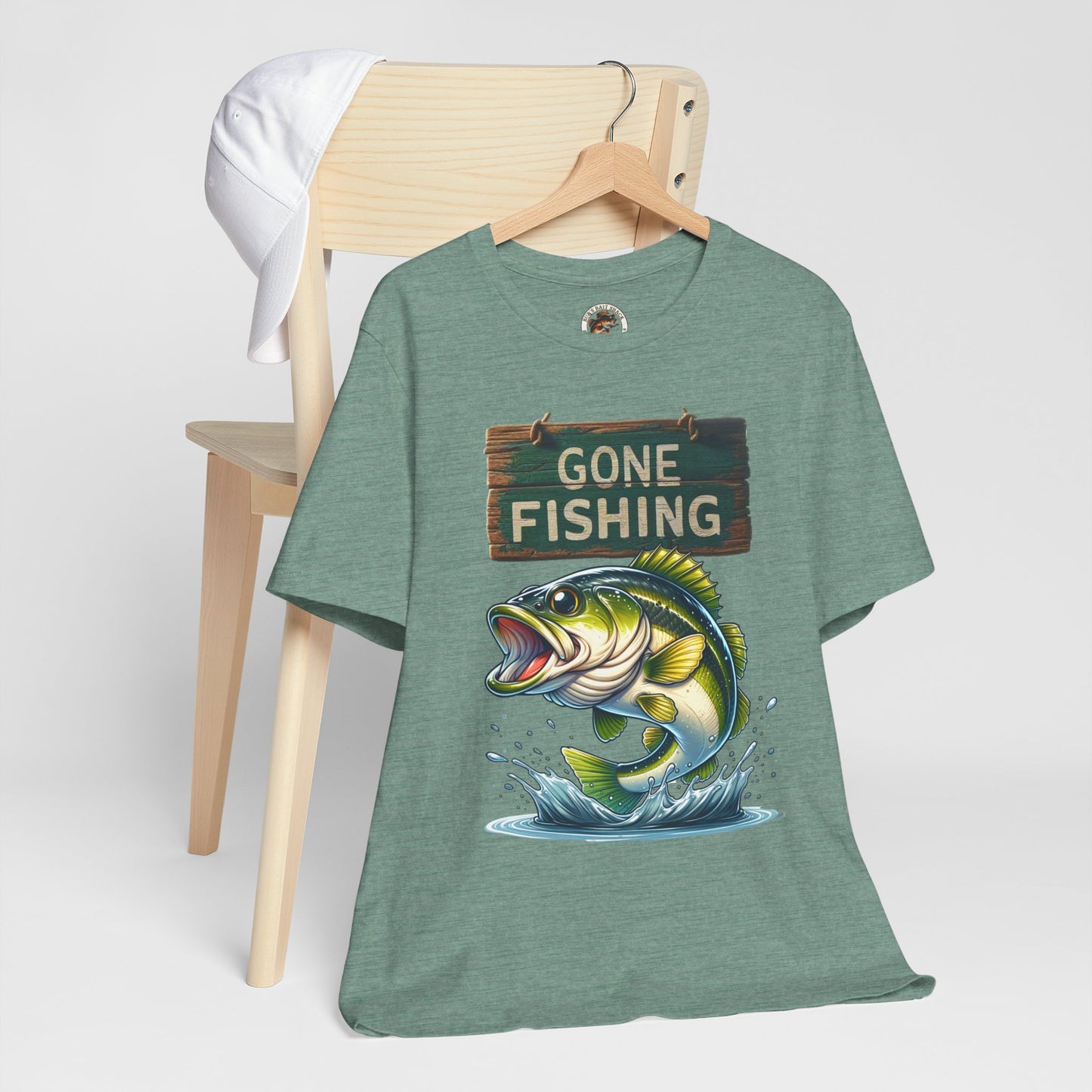 Gone Fishing Unisex Short Sleeve Tee - Perfect for Anglers and Nature Lovers