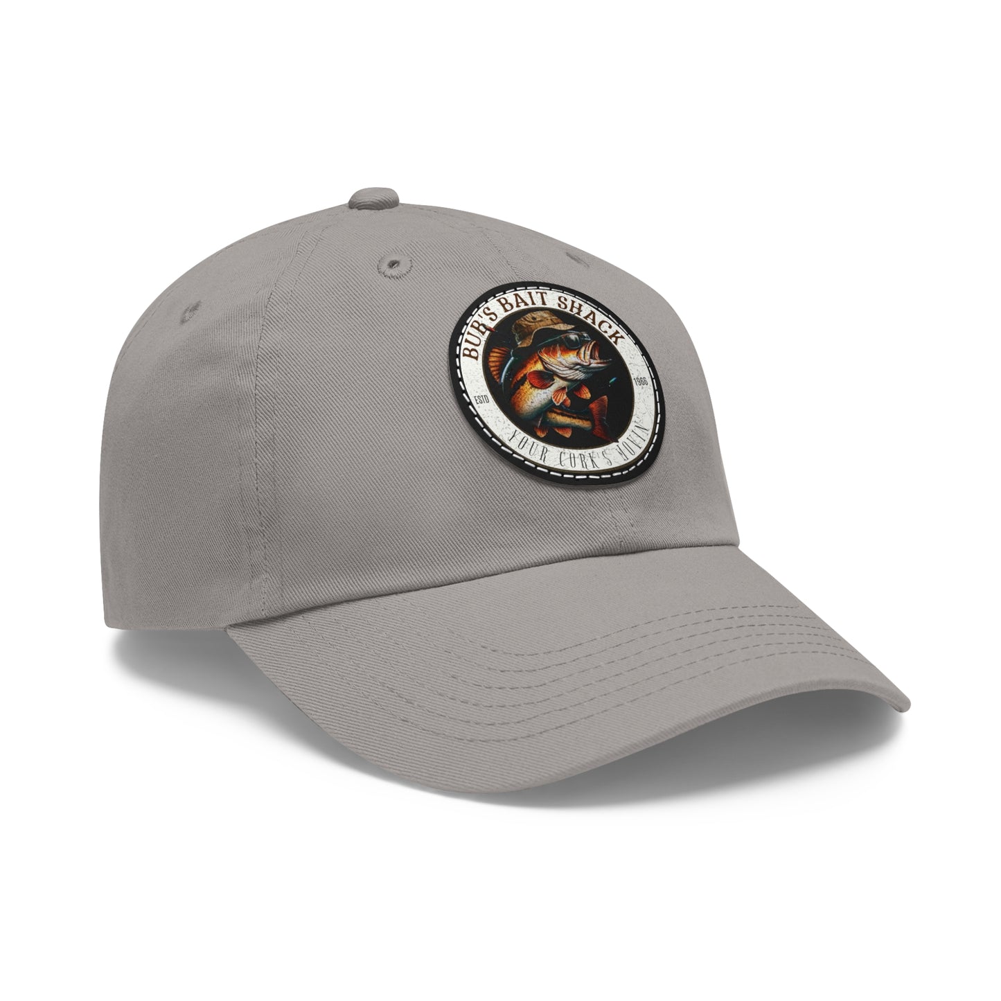 BBS Dad Hat with Leather Patch (Round)