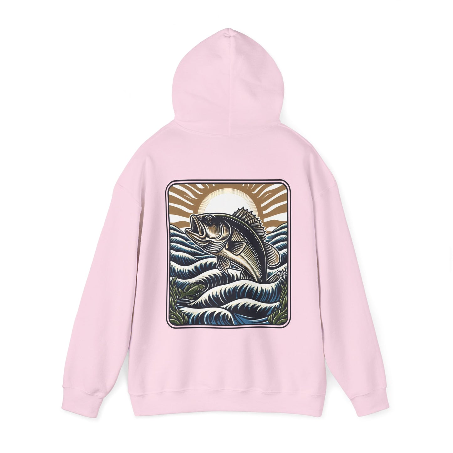 BBS Woodcut Bass Heavy Blend™ Hooded Sweatshirt