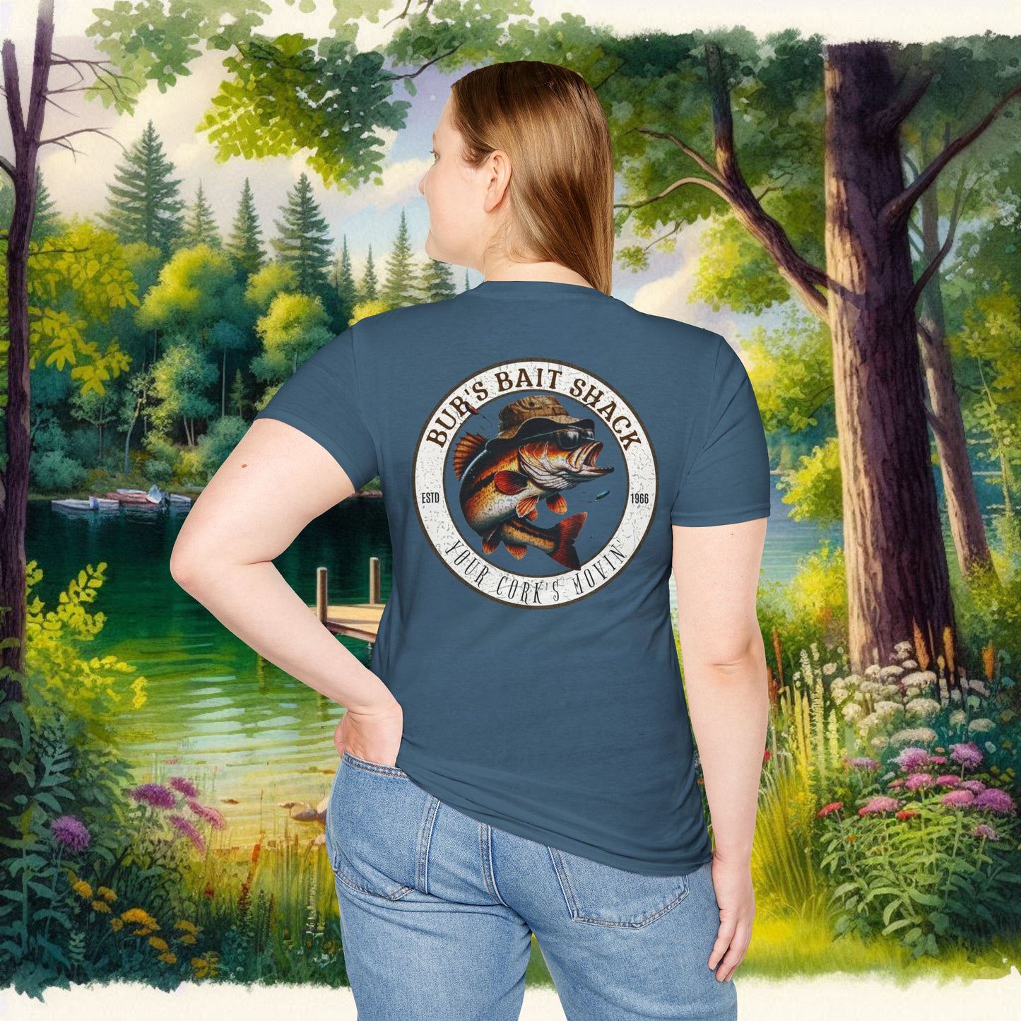 Classic BBS Design Unisex T-Shirt with image on back