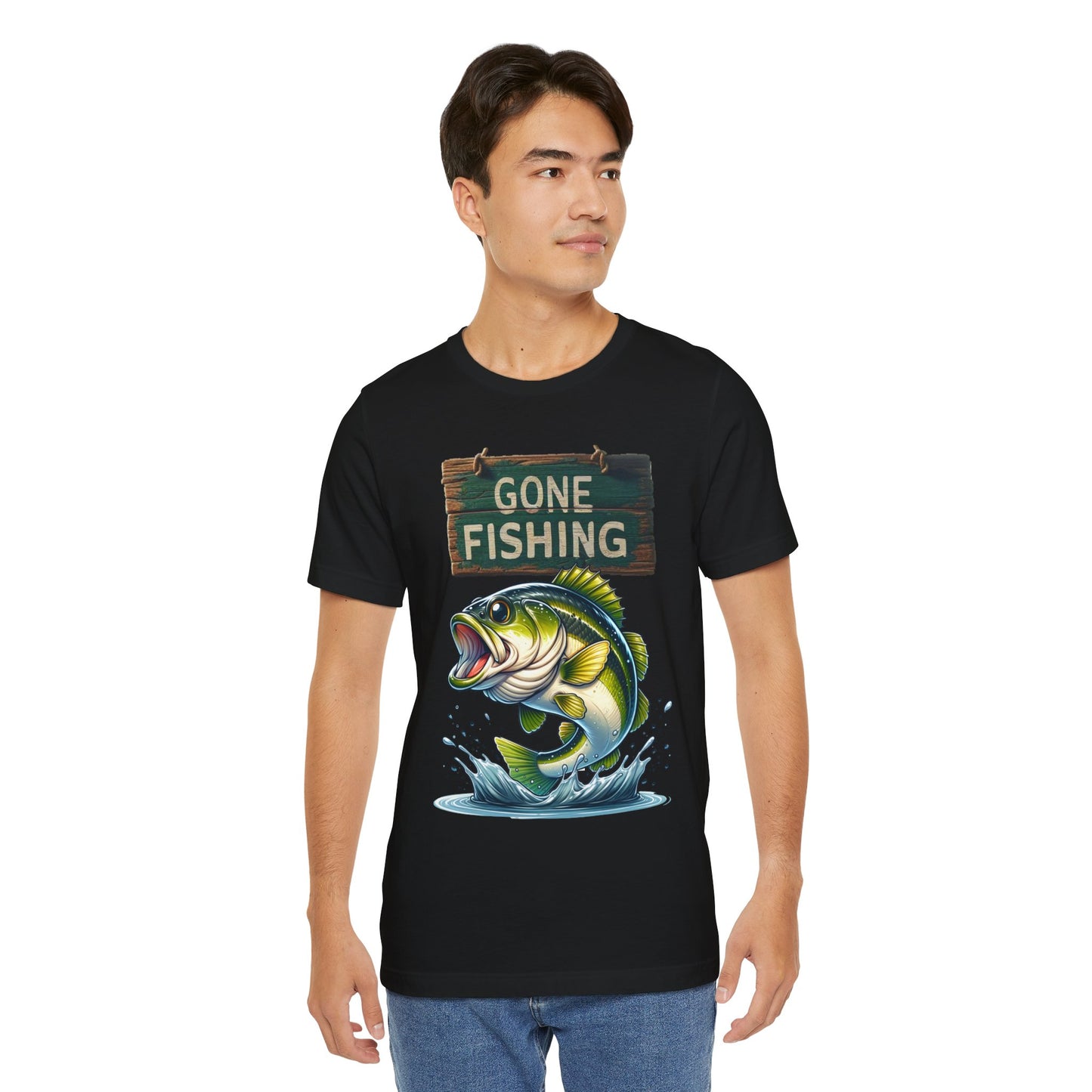 Gone Fishing Unisex Short Sleeve Tee - Perfect for Anglers and Nature Lovers
