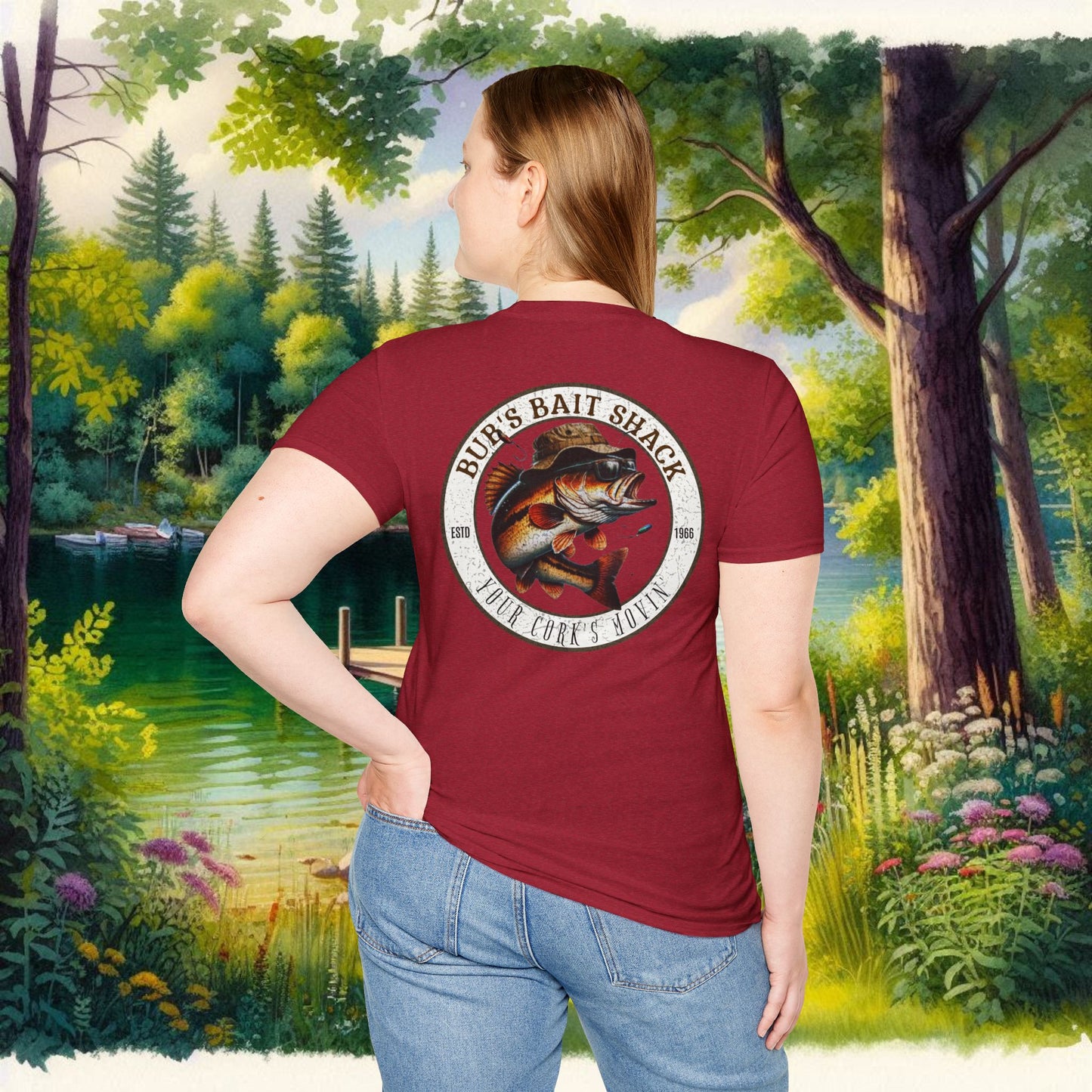 Classic BBS Design Unisex T-Shirt with image on back