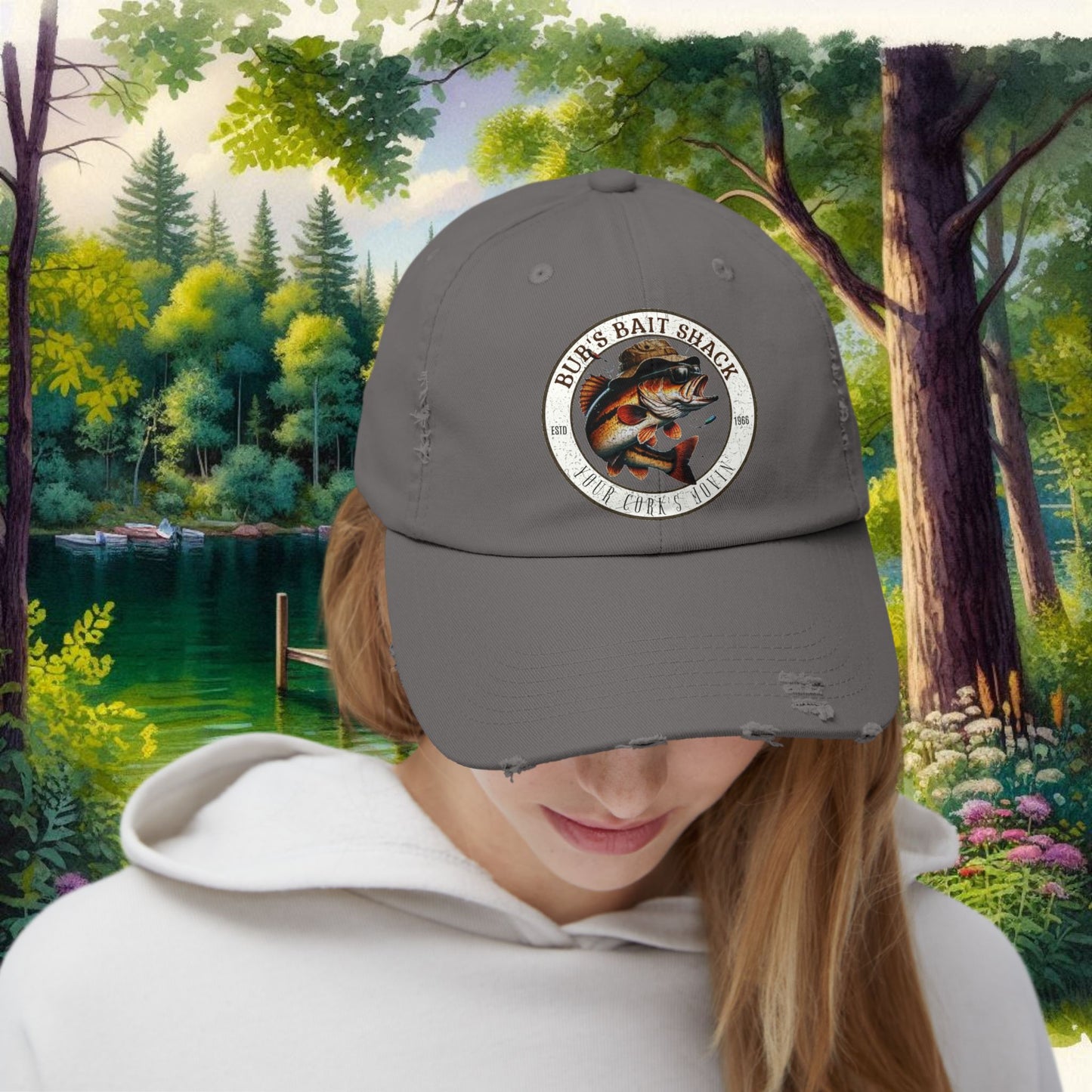 Bub's Bait shack Hat Unisex Distressed Cap