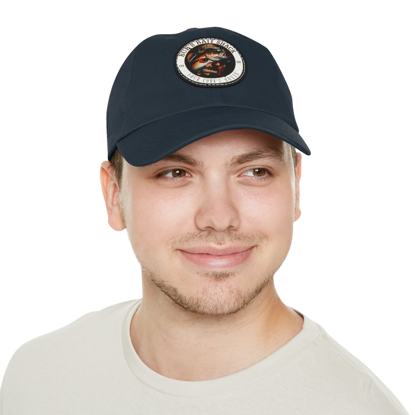 BBS Dad Hat with Leather Patch (Round)