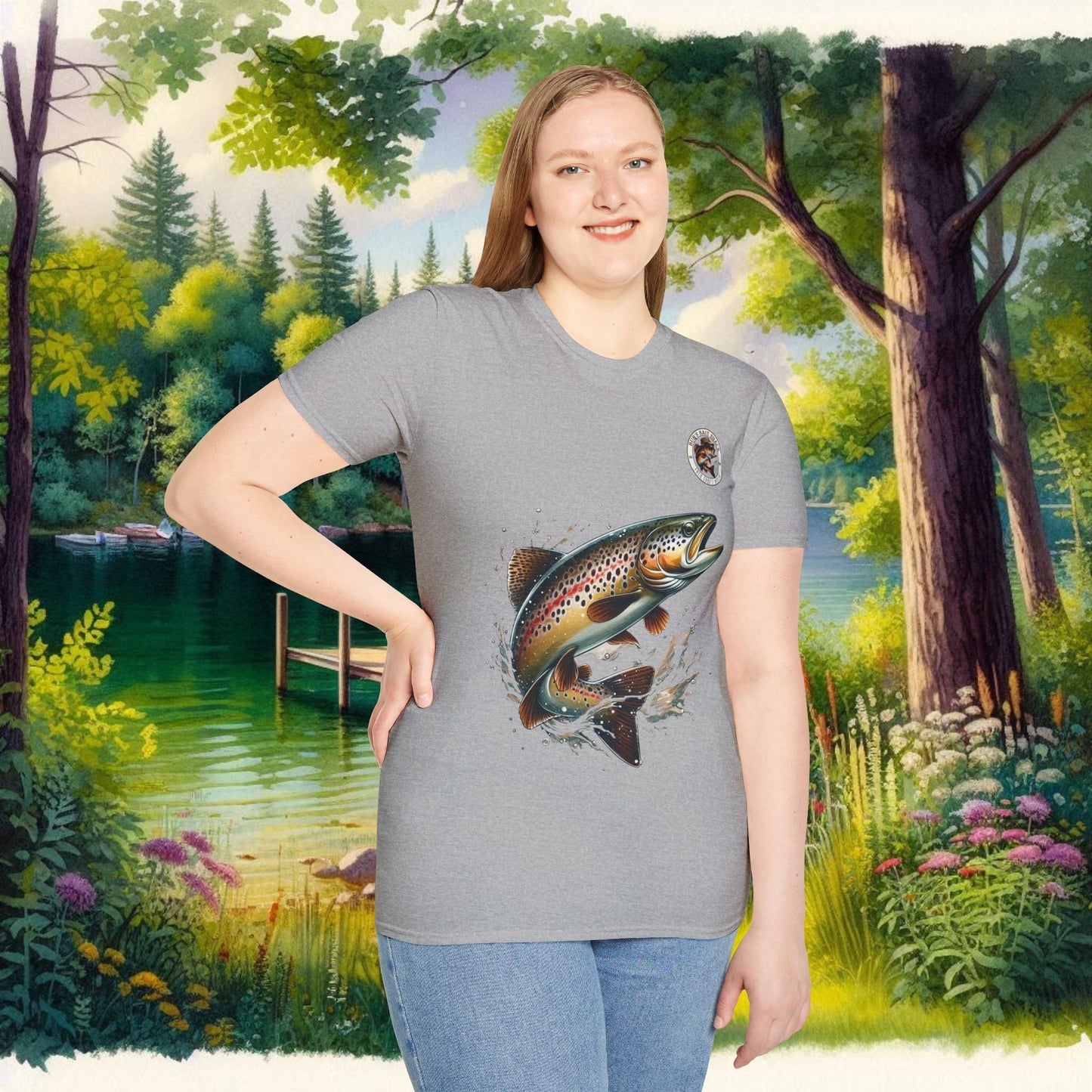 Rainbow Trout BBS Unisex Softstyle T-Shirt