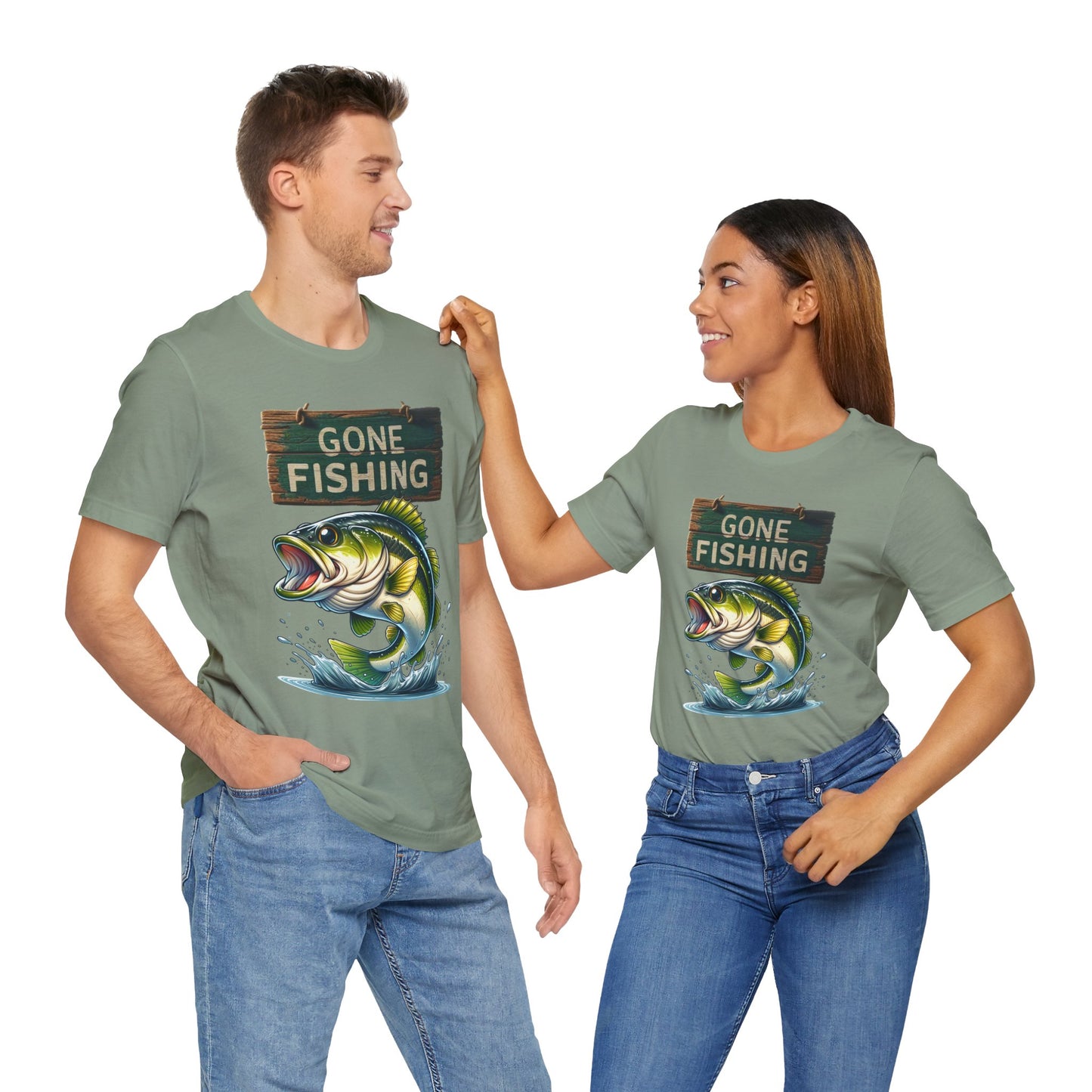 Gone Fishing Unisex Short Sleeve Tee - Perfect for Anglers and Nature Lovers