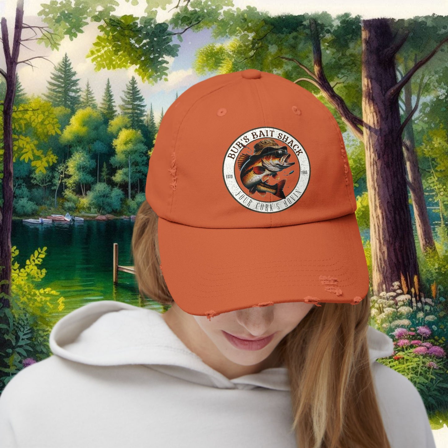 Bub's Bait shack Hat Unisex Distressed Cap