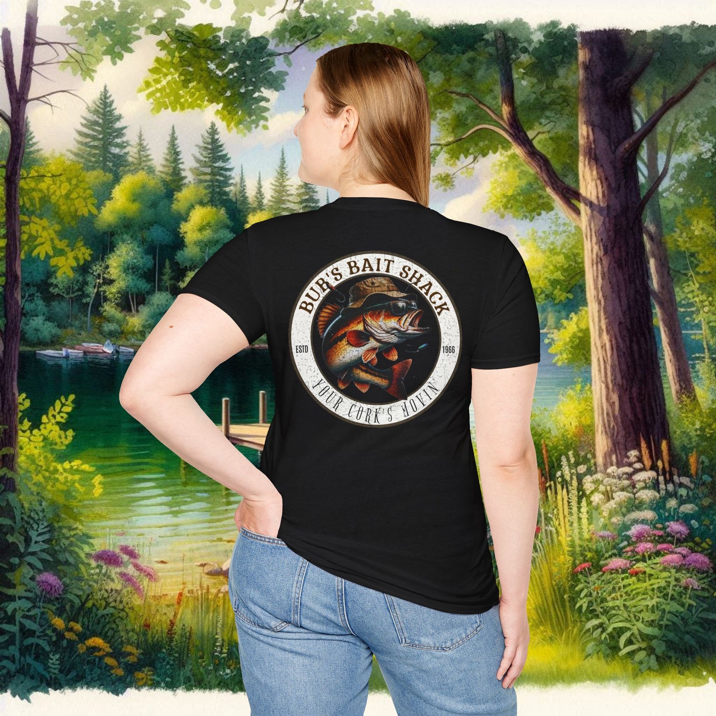 Classic BBS Design Unisex T-Shirt with image on back