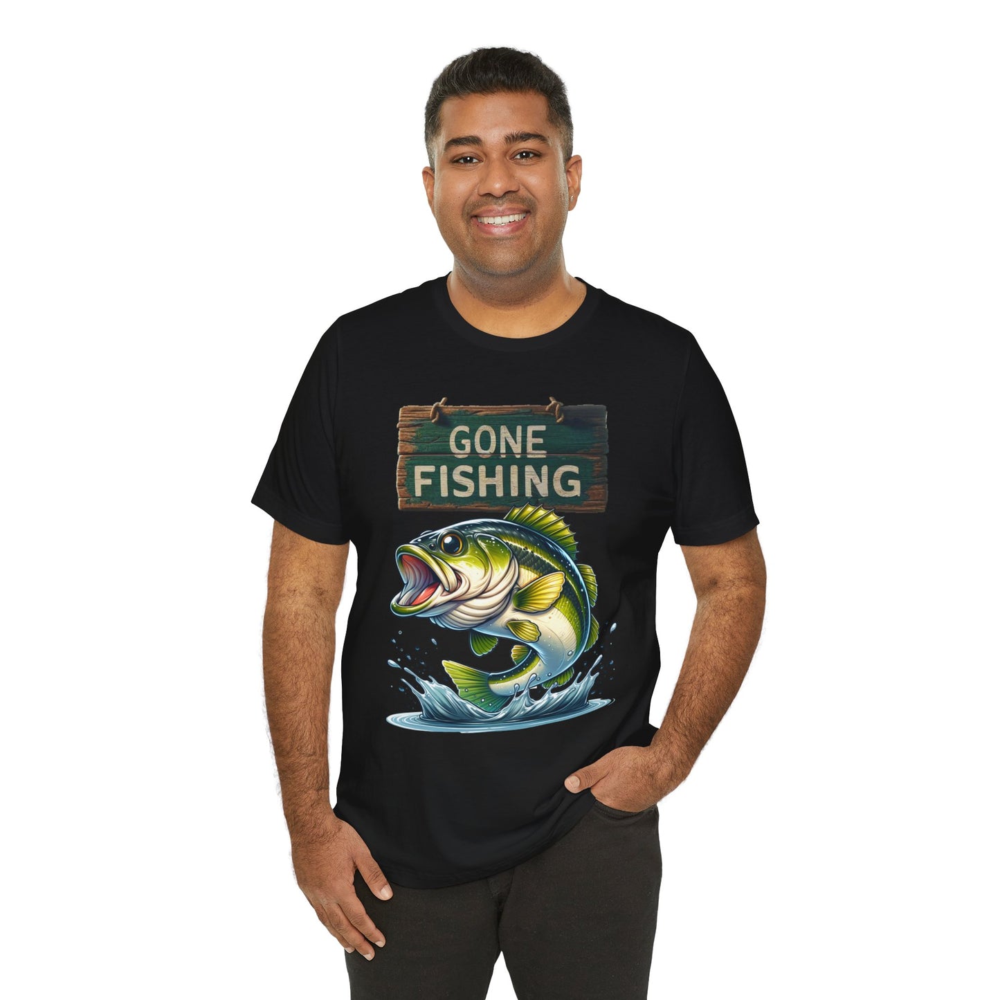 Gone Fishing Unisex Short Sleeve Tee - Perfect for Anglers and Nature Lovers