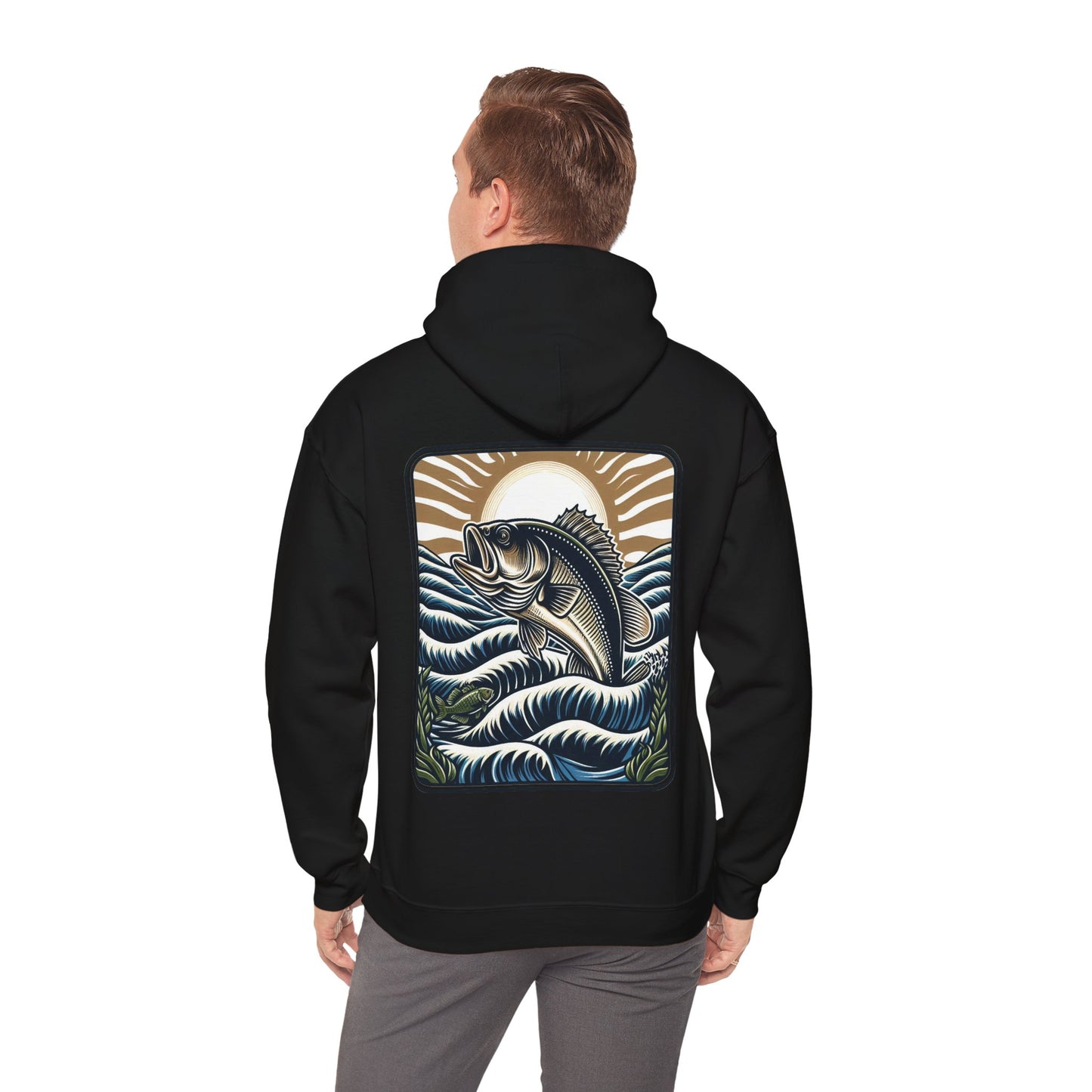 BBS Woodcut Bass Heavy Blend™ Hooded Sweatshirt
