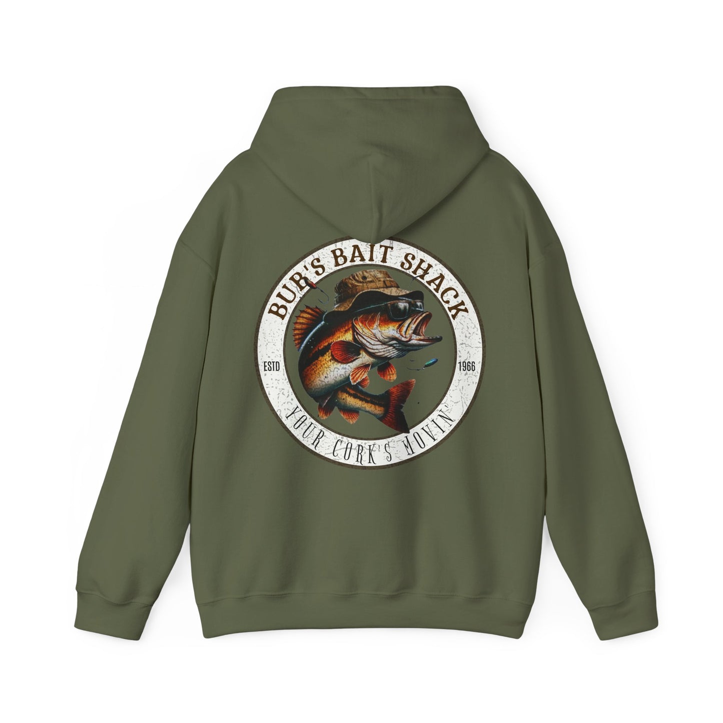 BBS Classic Hoodie Unisex Heavy Blend™ Hooded Sweatshirt with image on back
