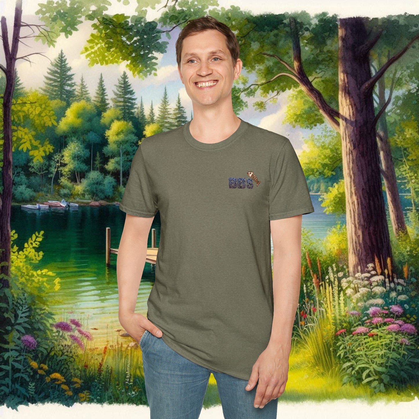 Classic BBS Unisex T-Shirt with Image on Back