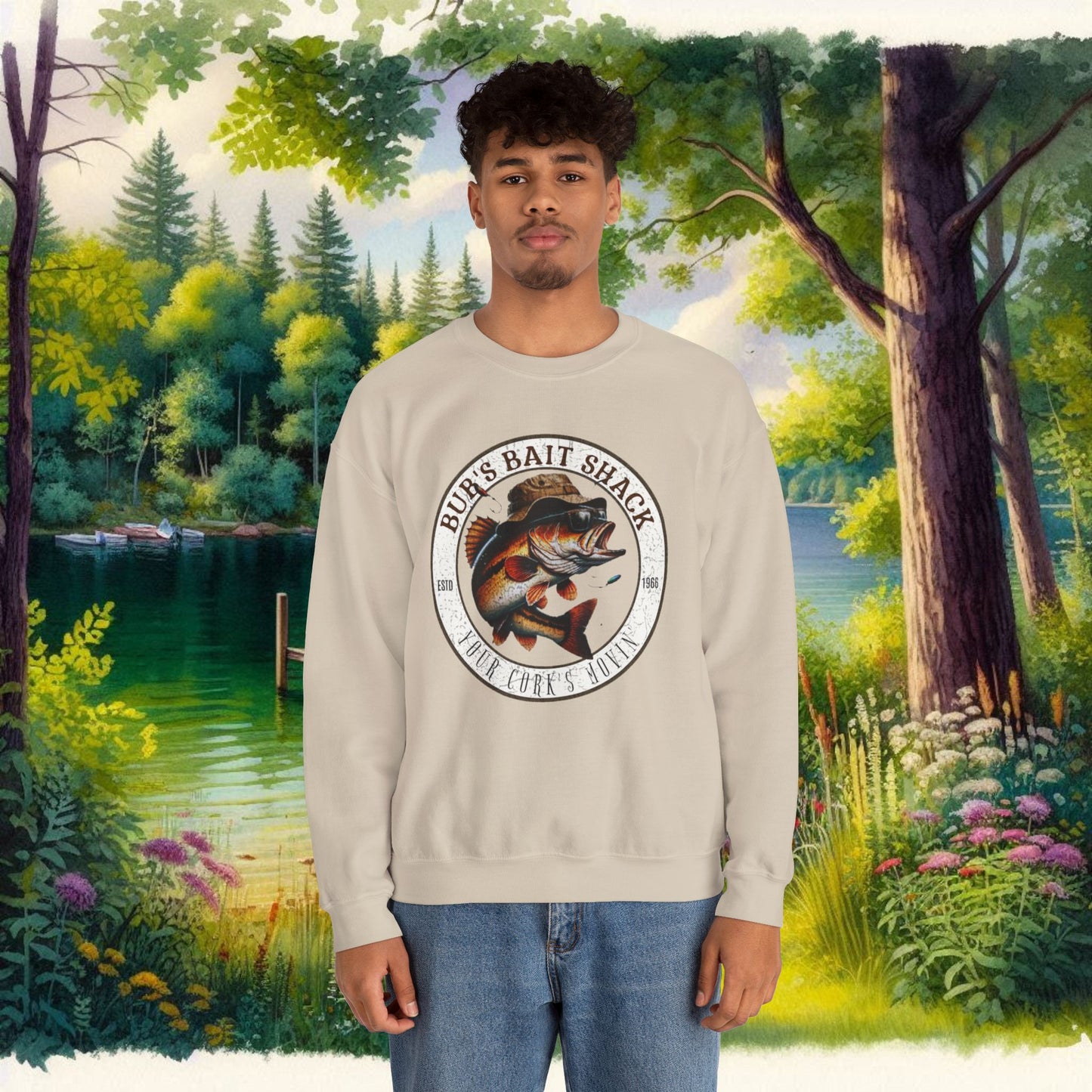 Bubs Bait Shack Unisex Heavy Blend™ Crewneck Sweatshirt