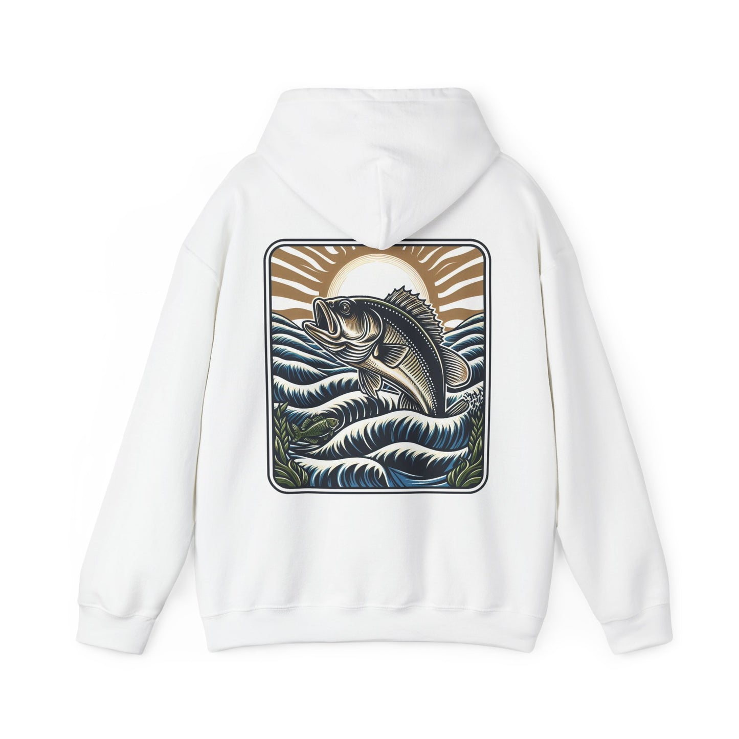 BBS Woodcut Bass Heavy Blend™ Hooded Sweatshirt