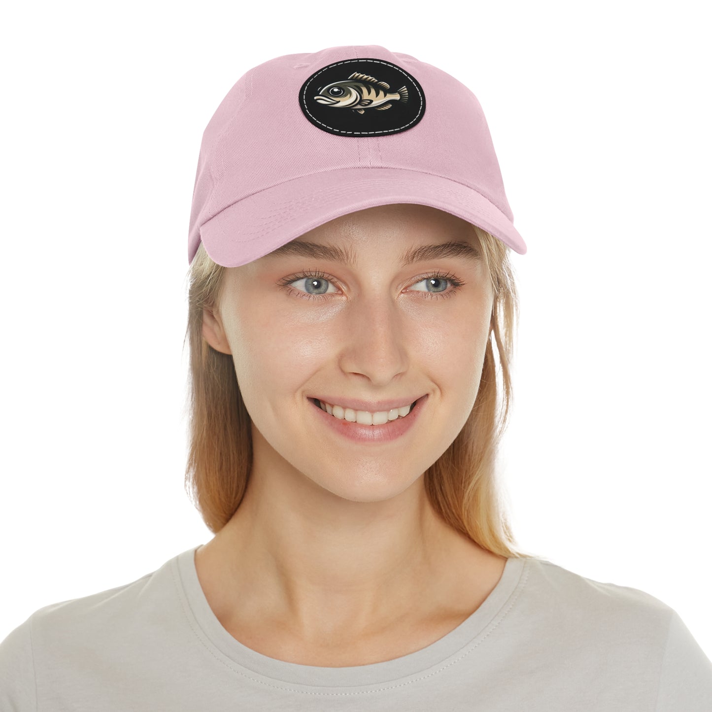 Hat - Mascot Bass Leather Patch Dad Hat (Round)