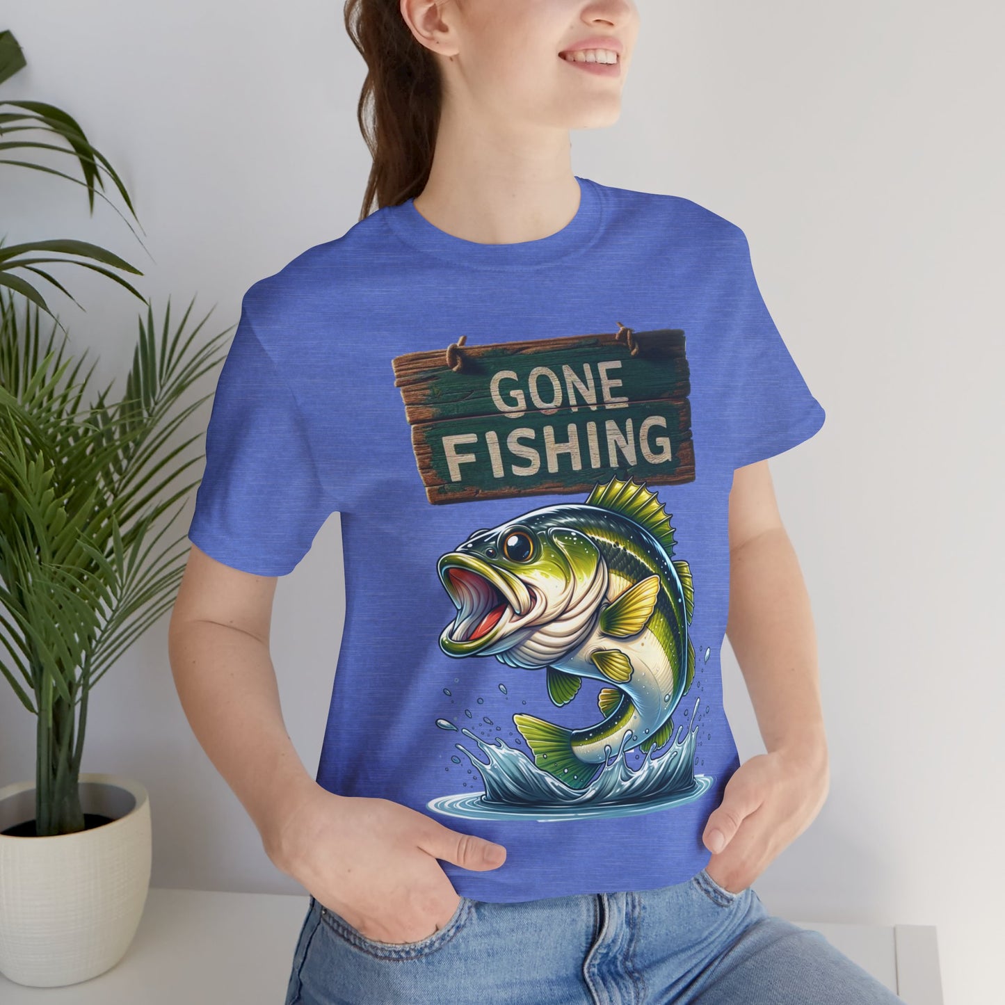Gone Fishing Unisex Short Sleeve Tee - Perfect for Anglers and Nature Lovers