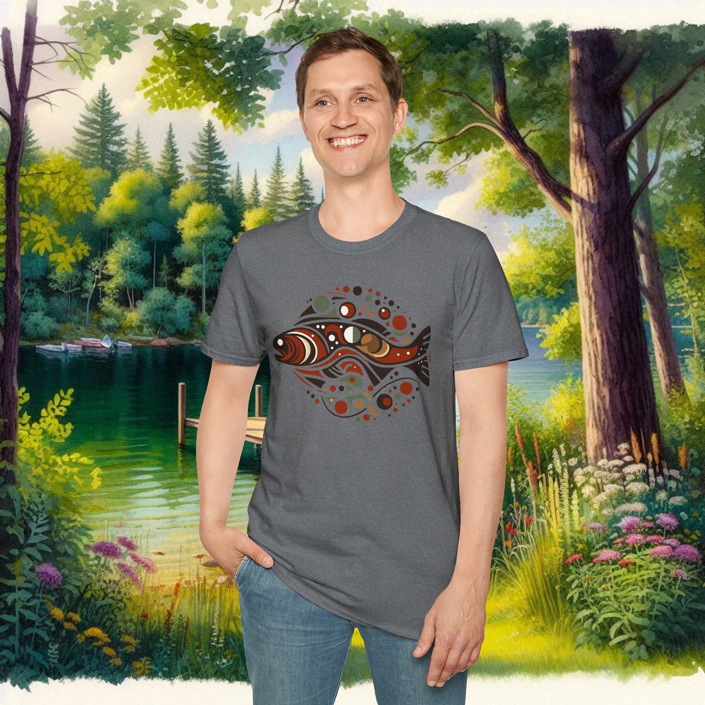 Brown Trout Calder Tee Unisex Softstyle T-Shirt