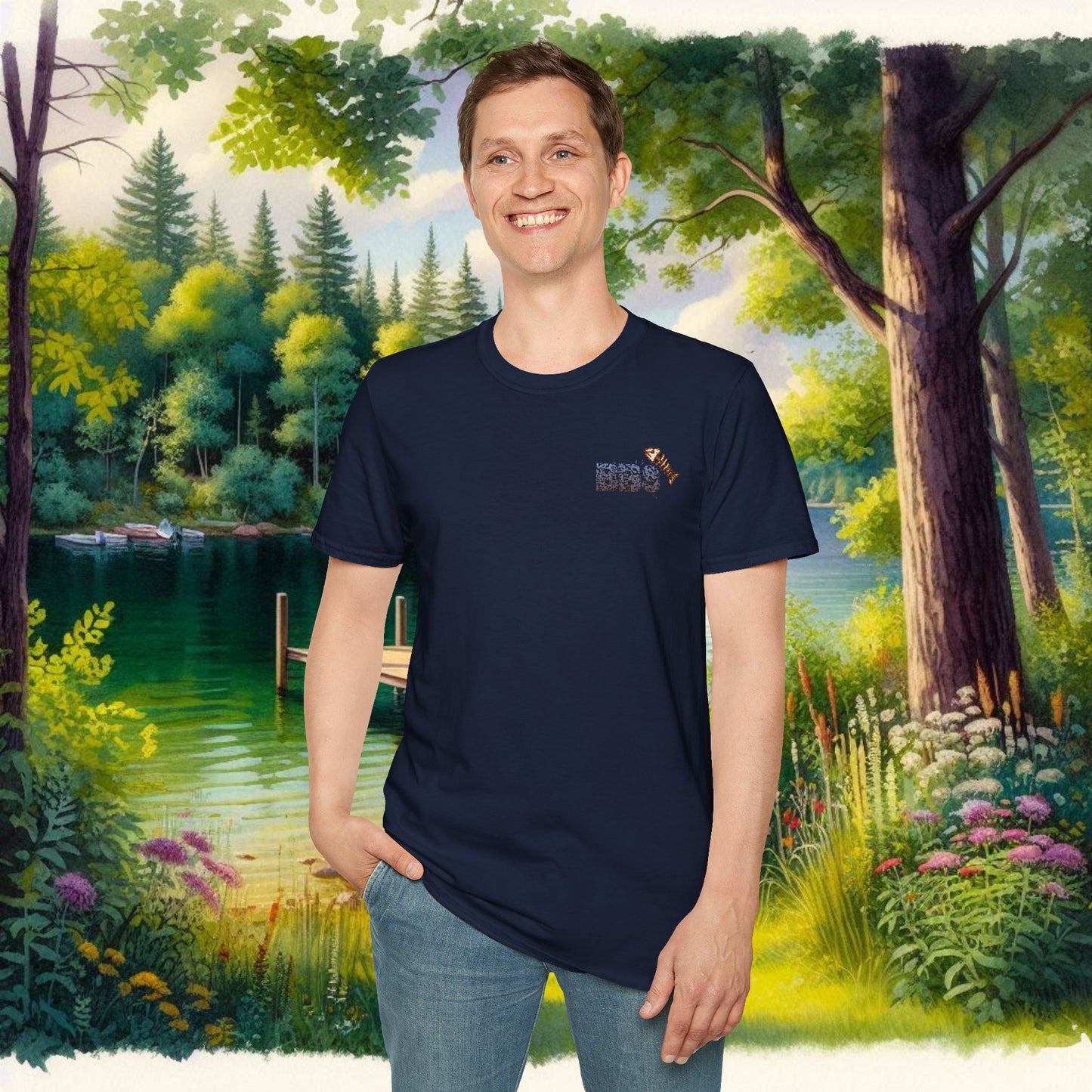 Classic BBS Unisex T-Shirt with Image on Back