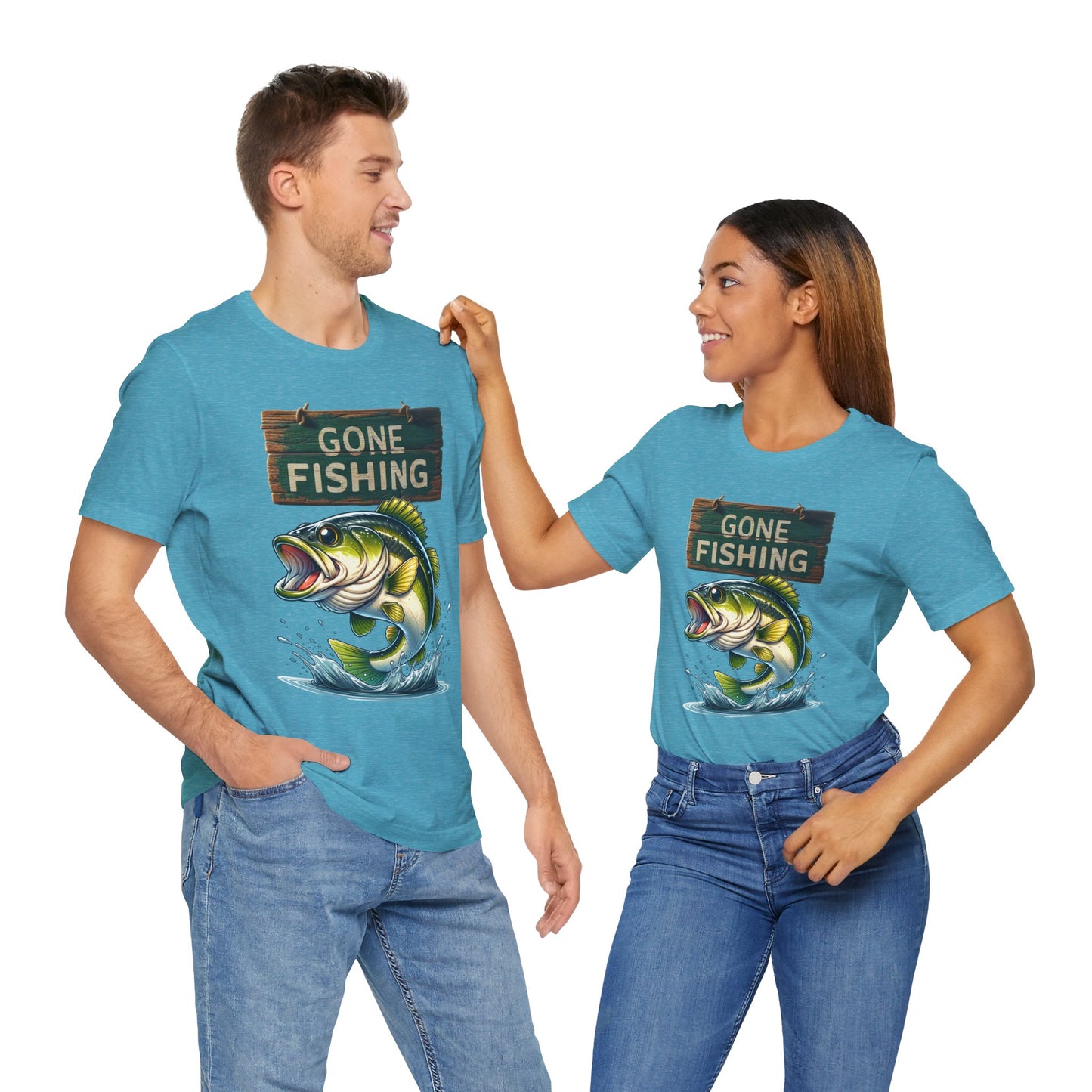 Gone Fishing Unisex Short Sleeve Tee - Perfect for Anglers and Nature Lovers
