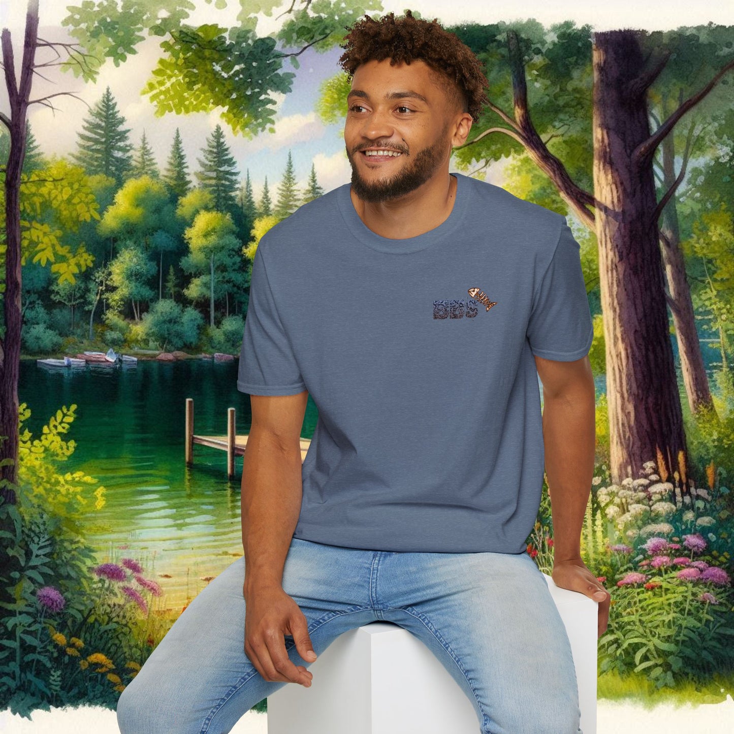 Classic BBS Design Unisex T-Shirt with image on back