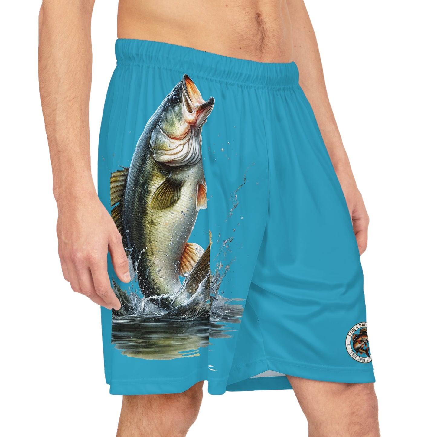 Jumping Bass Basketball Shorts (AOP)