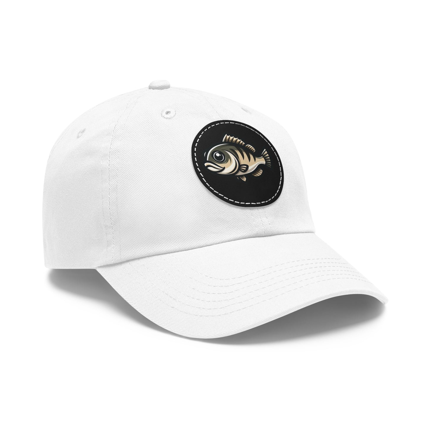 Hat - Mascot Bass Leather Patch Dad Hat (Round)