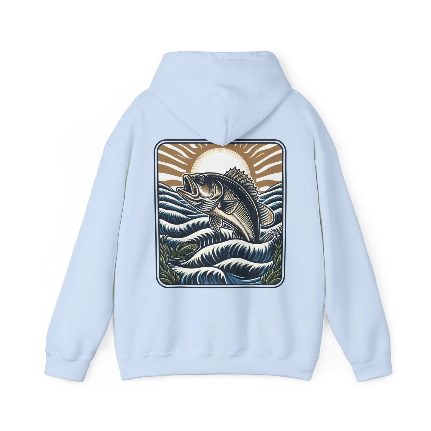 BBS Woodcut Bass Heavy Blend™ Hooded Sweatshirt