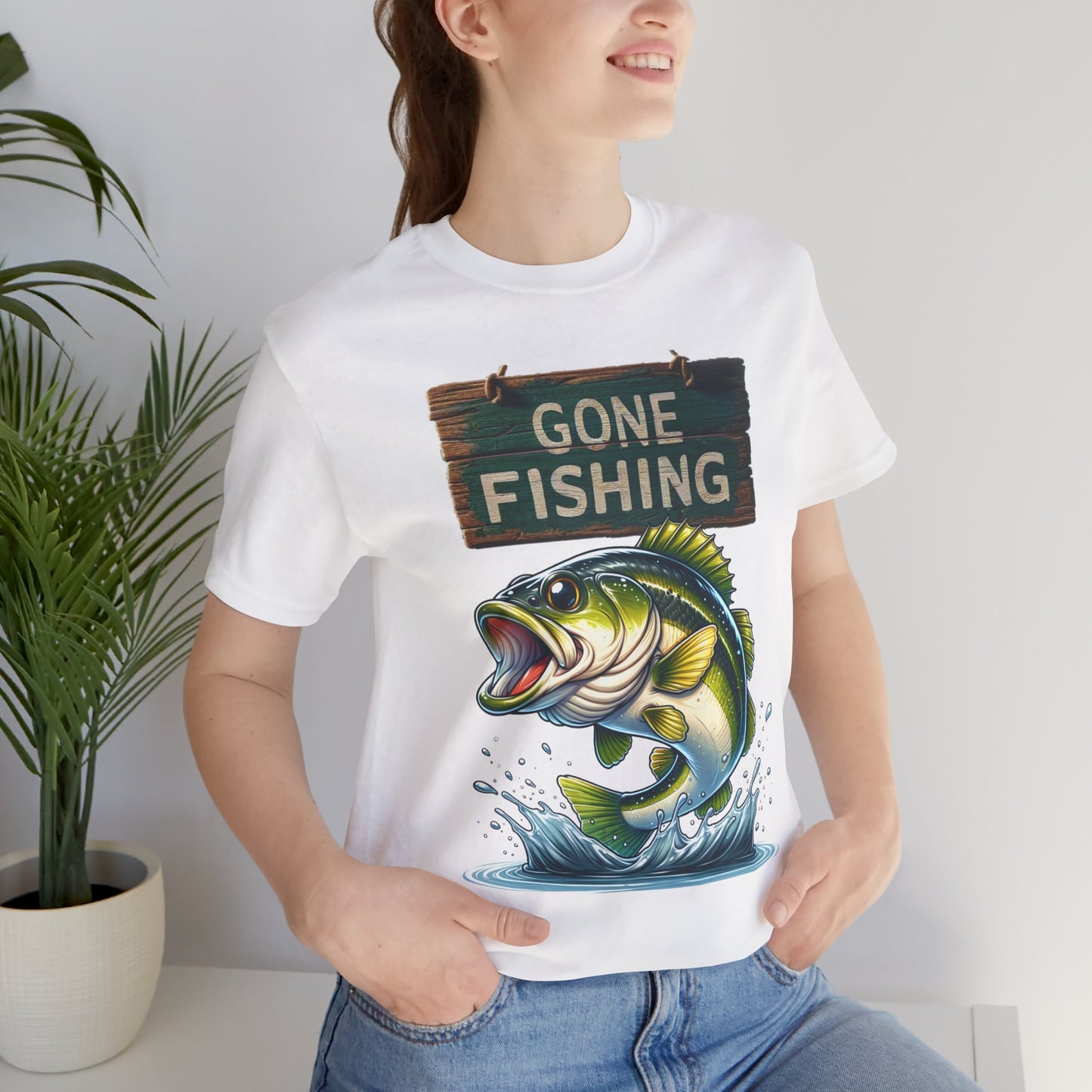 Gone Fishing Unisex Short Sleeve Tee - Perfect for Anglers and Nature Lovers