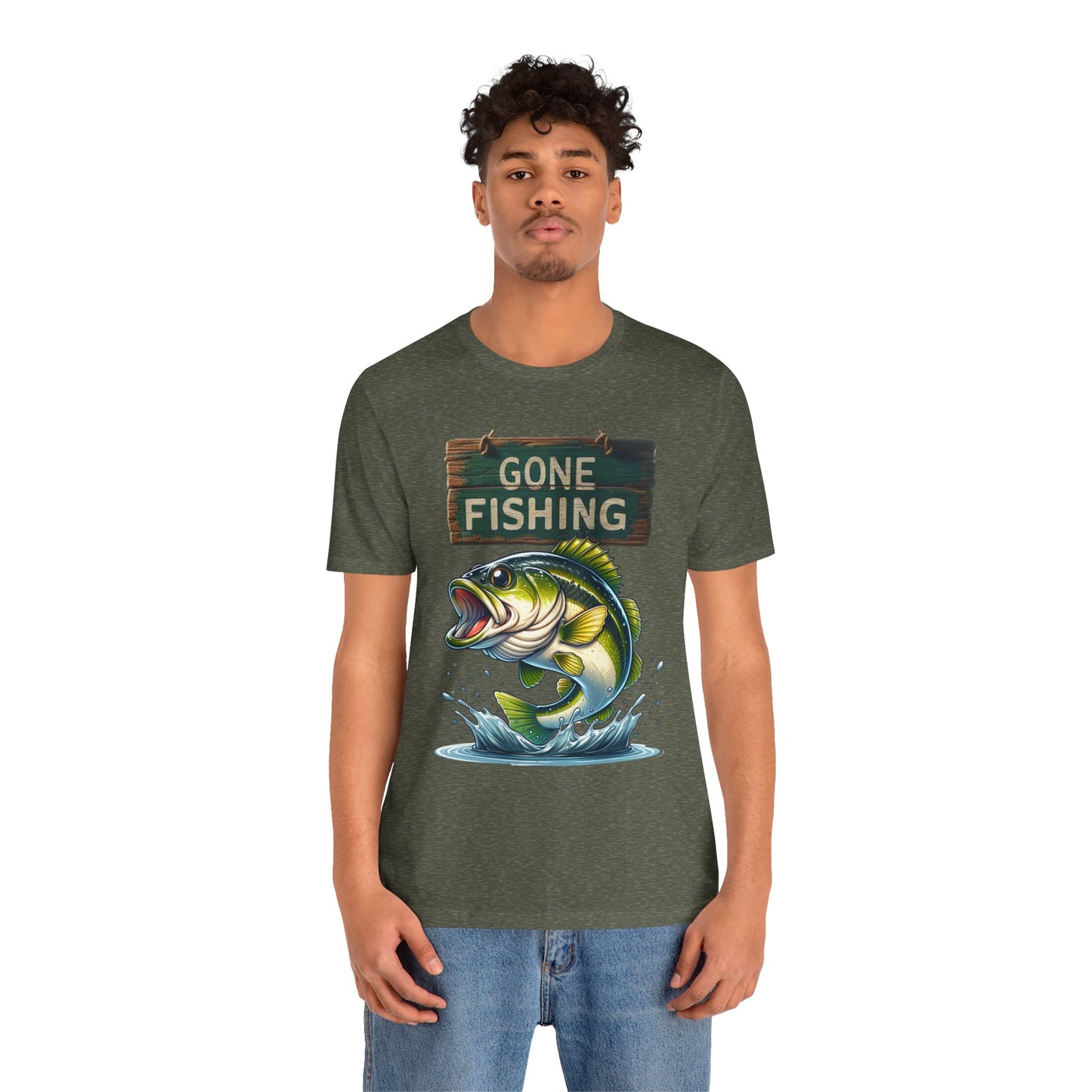 Gone Fishing Unisex Short Sleeve Tee - Perfect for Anglers and Nature Lovers