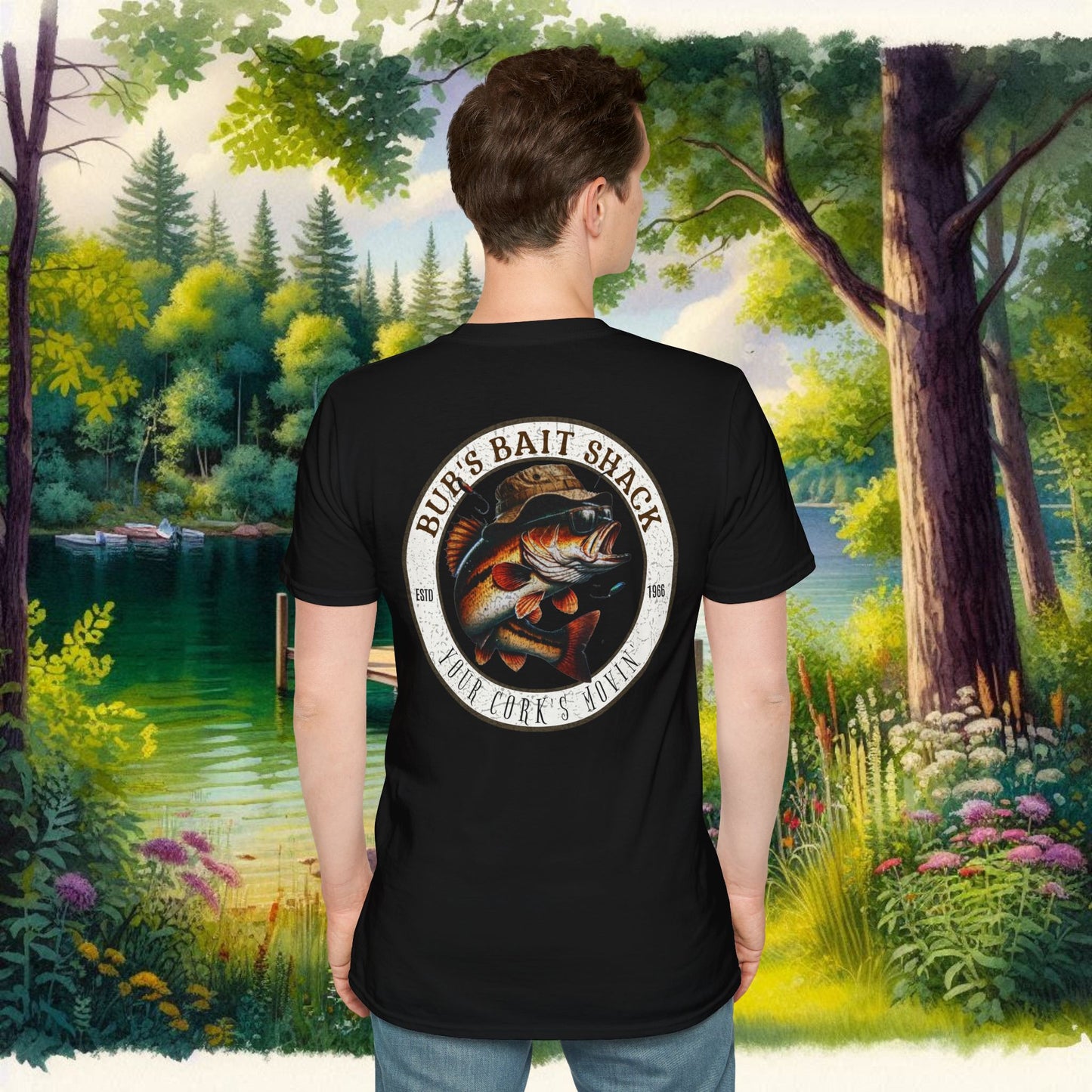 Classic BBS Design Unisex T-Shirt with image on back