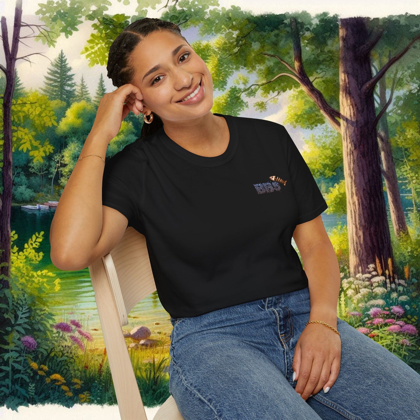 Classic BBS Design Unisex T-Shirt with image on back