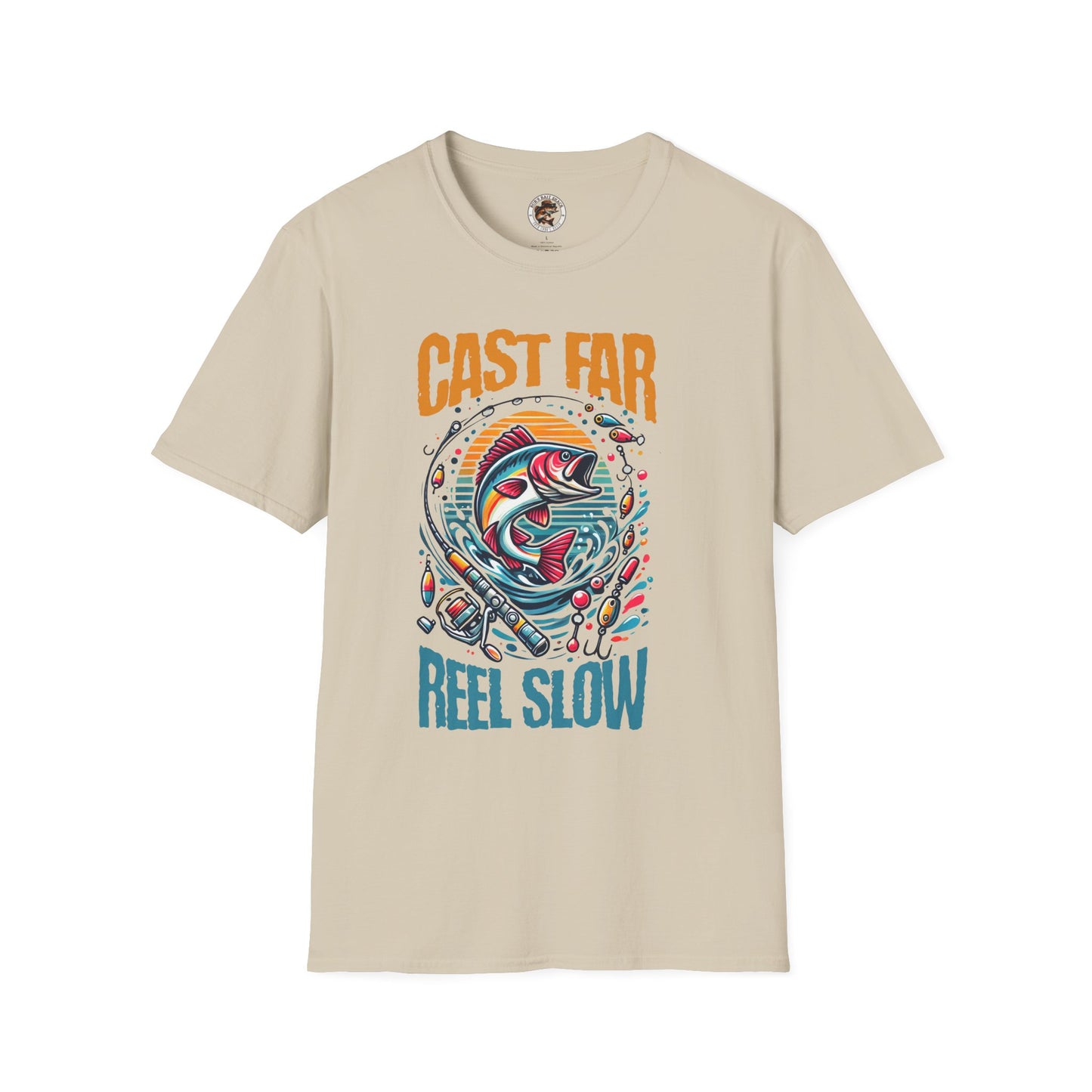 Fishing Enthusiast T-Shirt - Cast Far Reel Slow