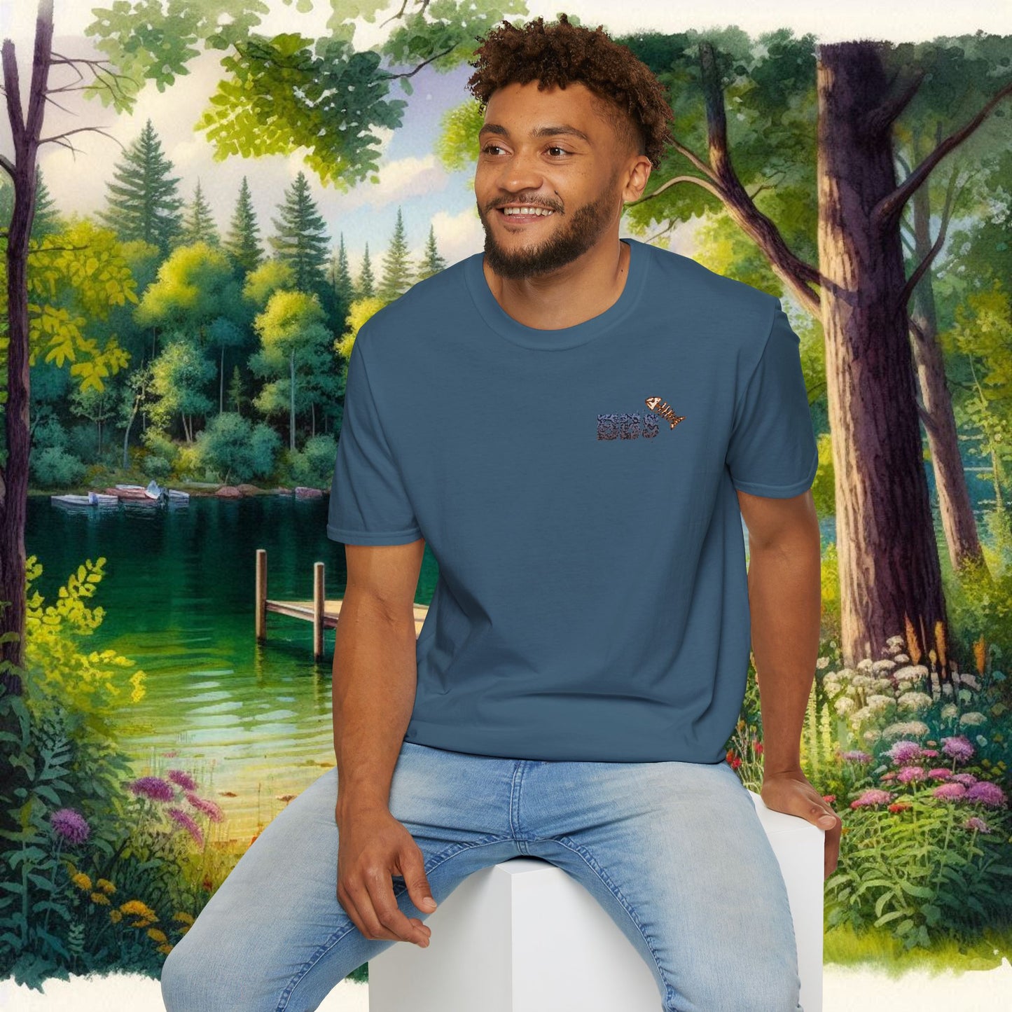 Classic BBS Design Unisex T-Shirt with image on back