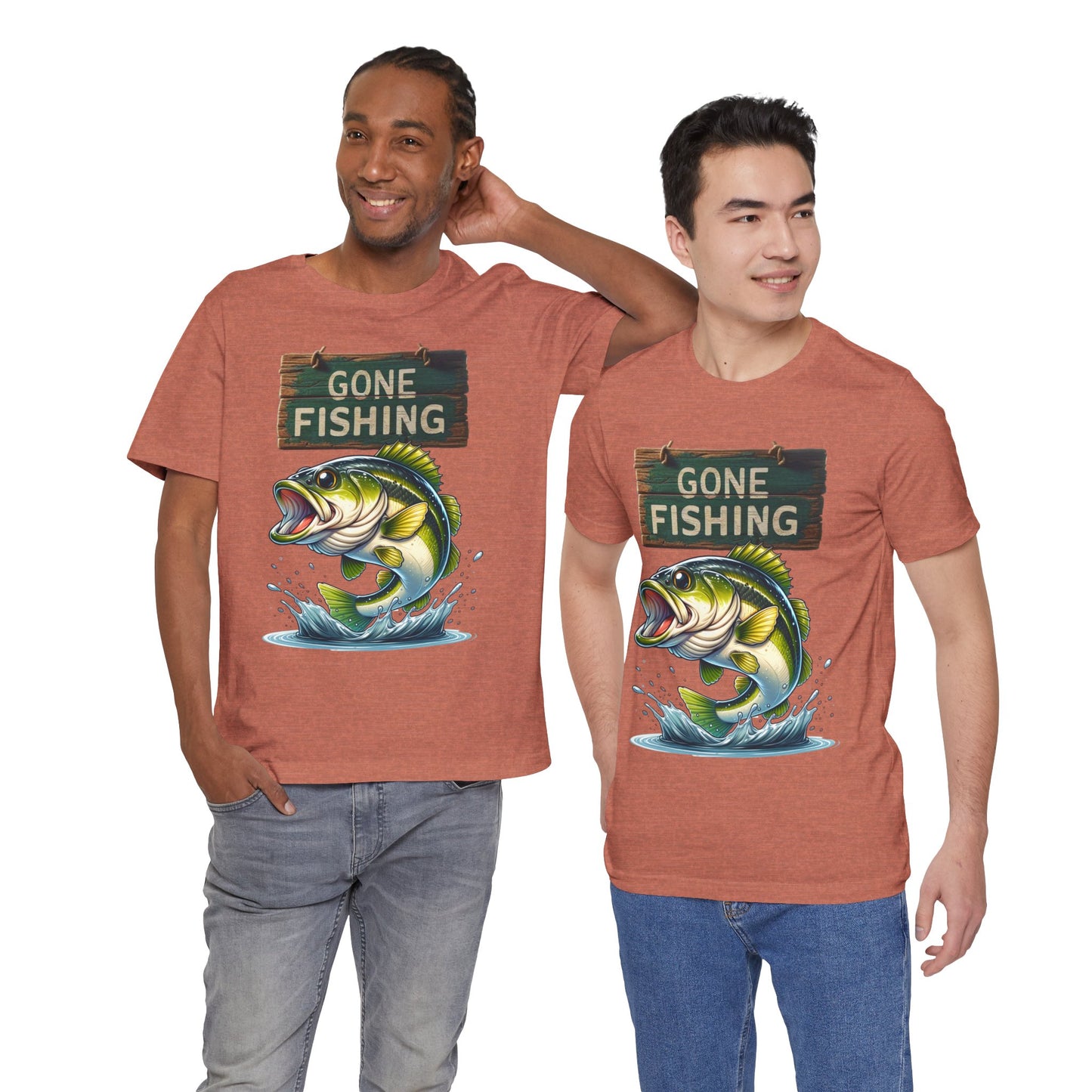 Gone Fishing Unisex Short Sleeve Tee - Perfect for Anglers and Nature Lovers