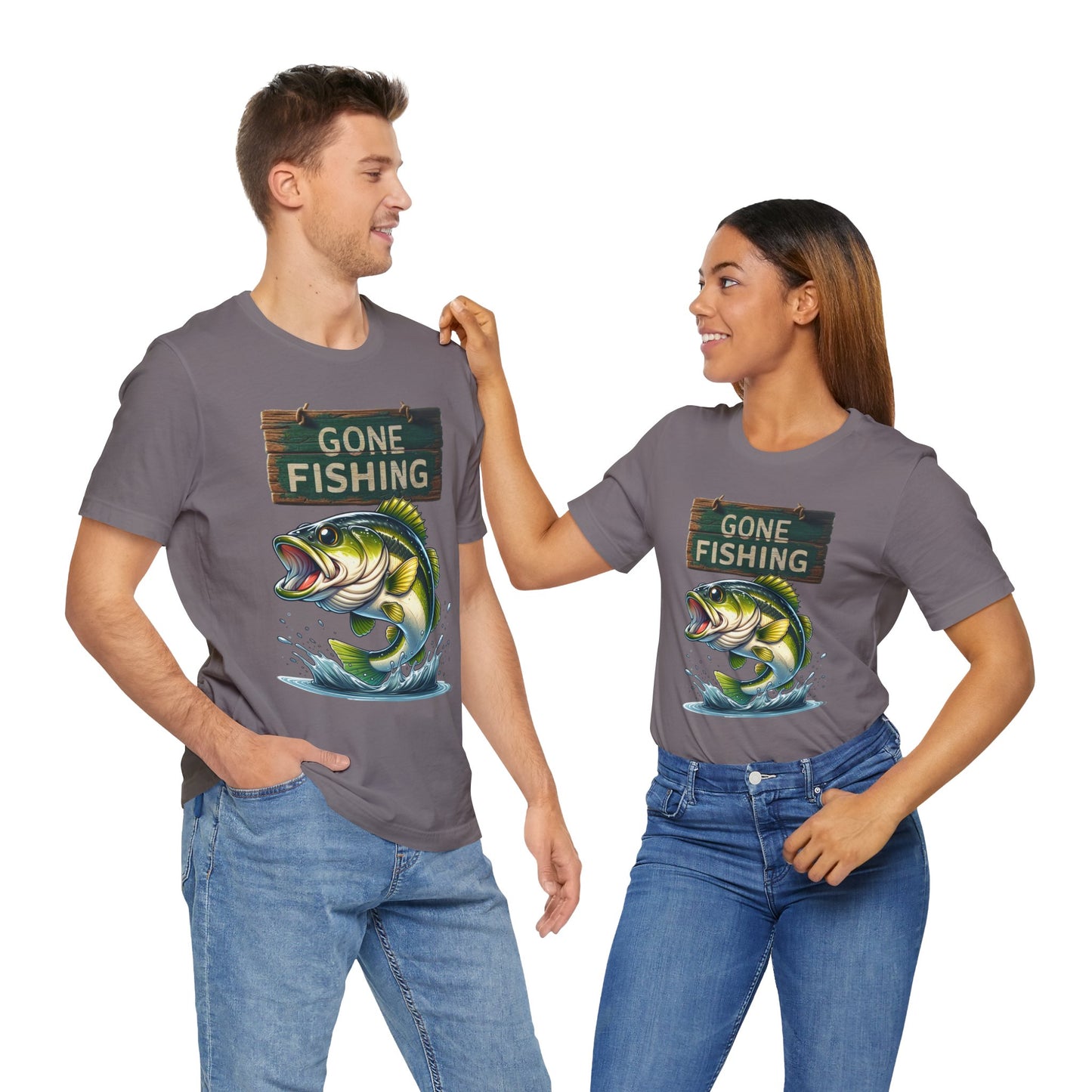 Gone Fishing Unisex Short Sleeve Tee - Perfect for Anglers and Nature Lovers