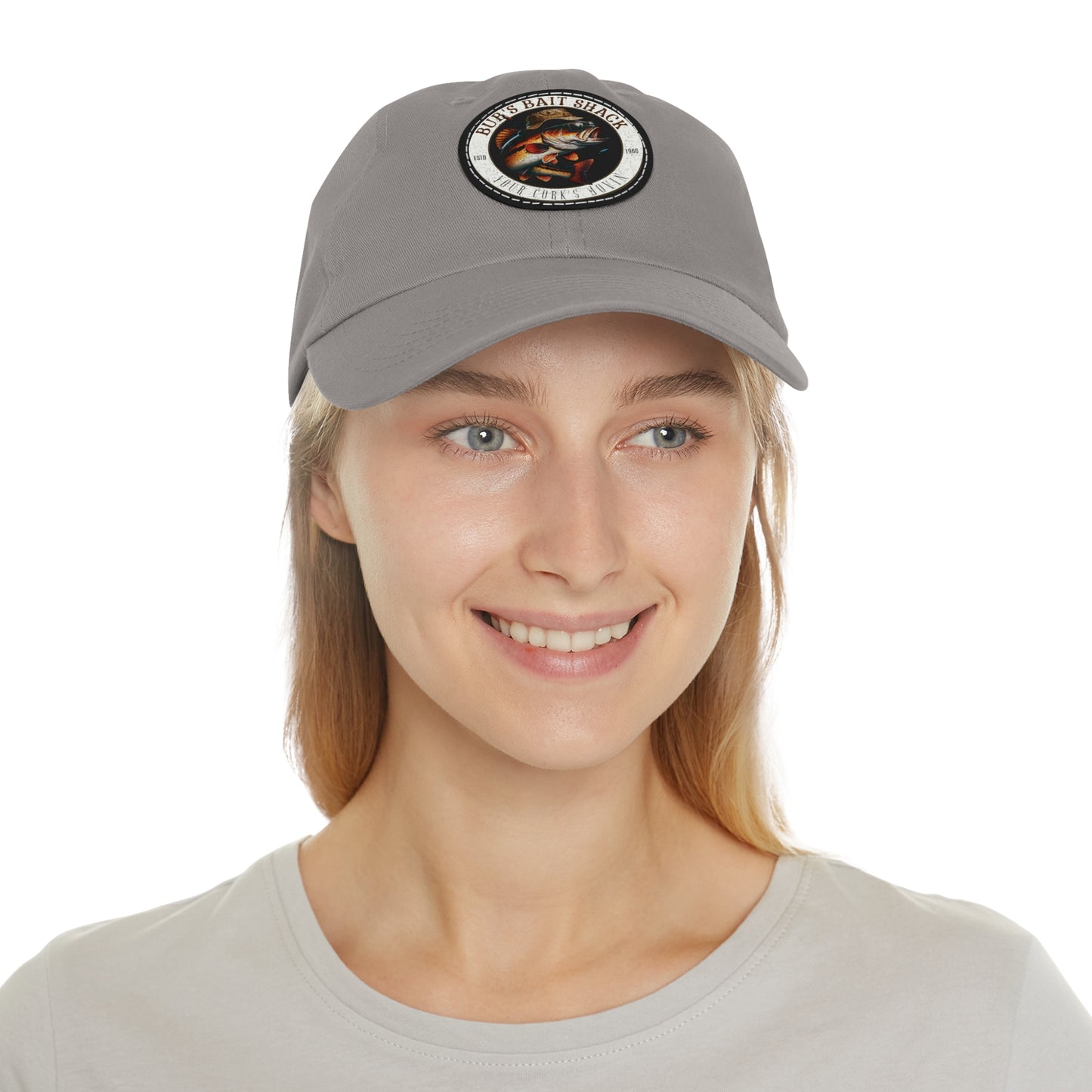 BBS Dad Hat with Leather Patch (Round)