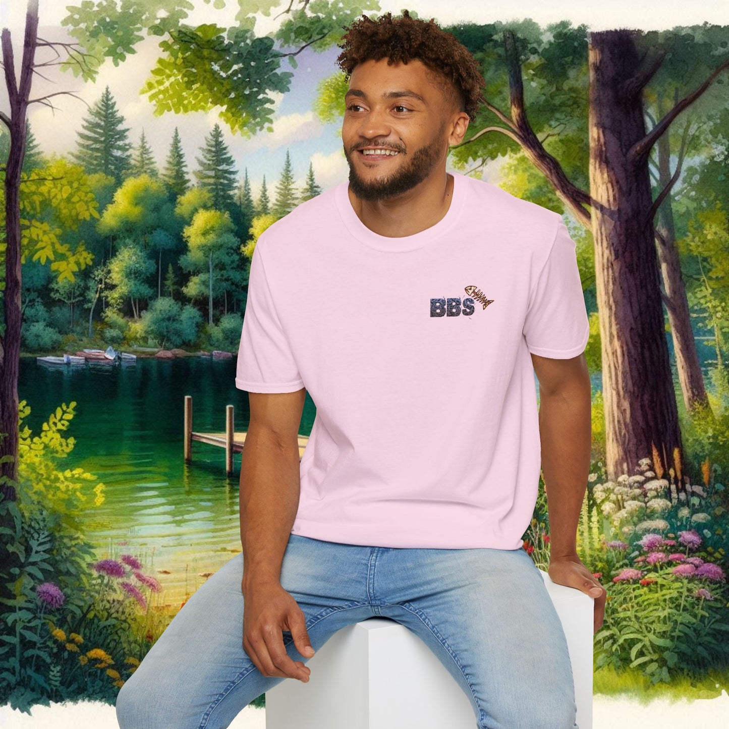 Classic BBS Design Unisex T-Shirt with image on back