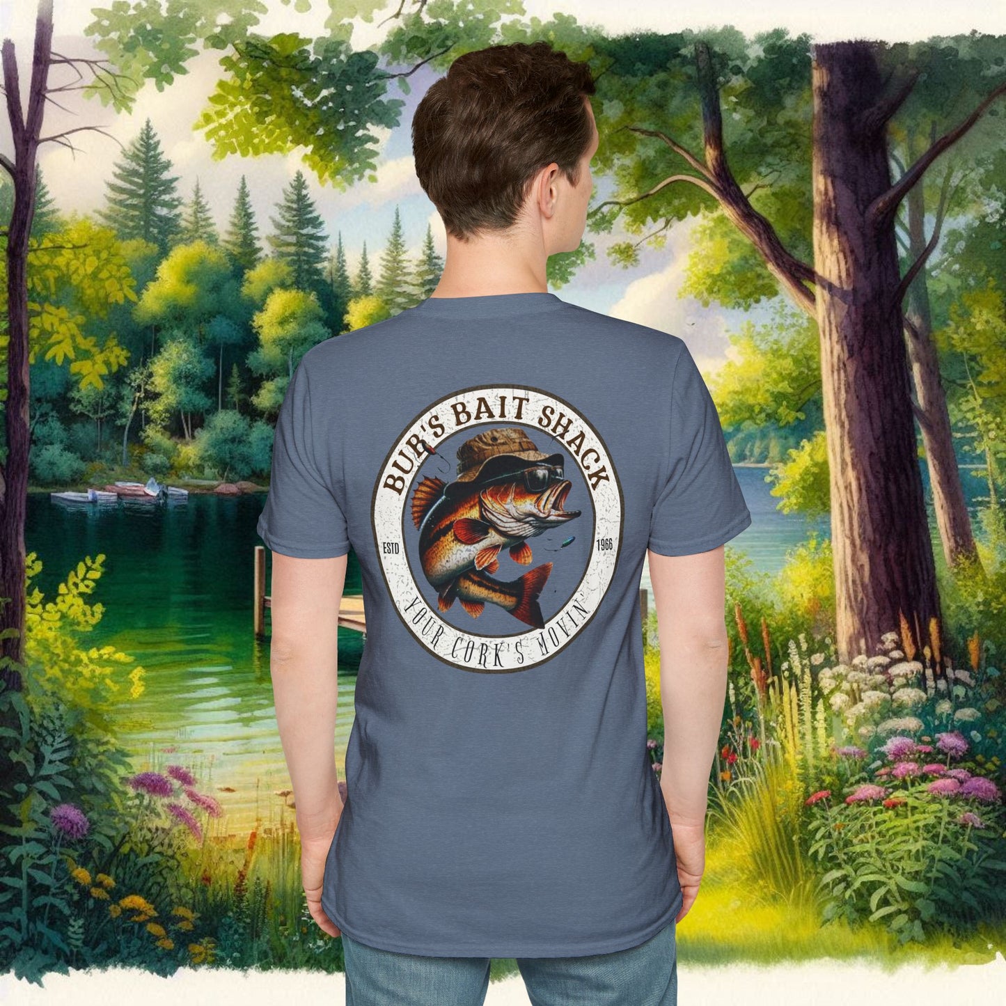 Classic BBS Design Unisex T-Shirt with image on back